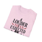 Louder Than Expected Yeah She Plays Guitar T-Shirt