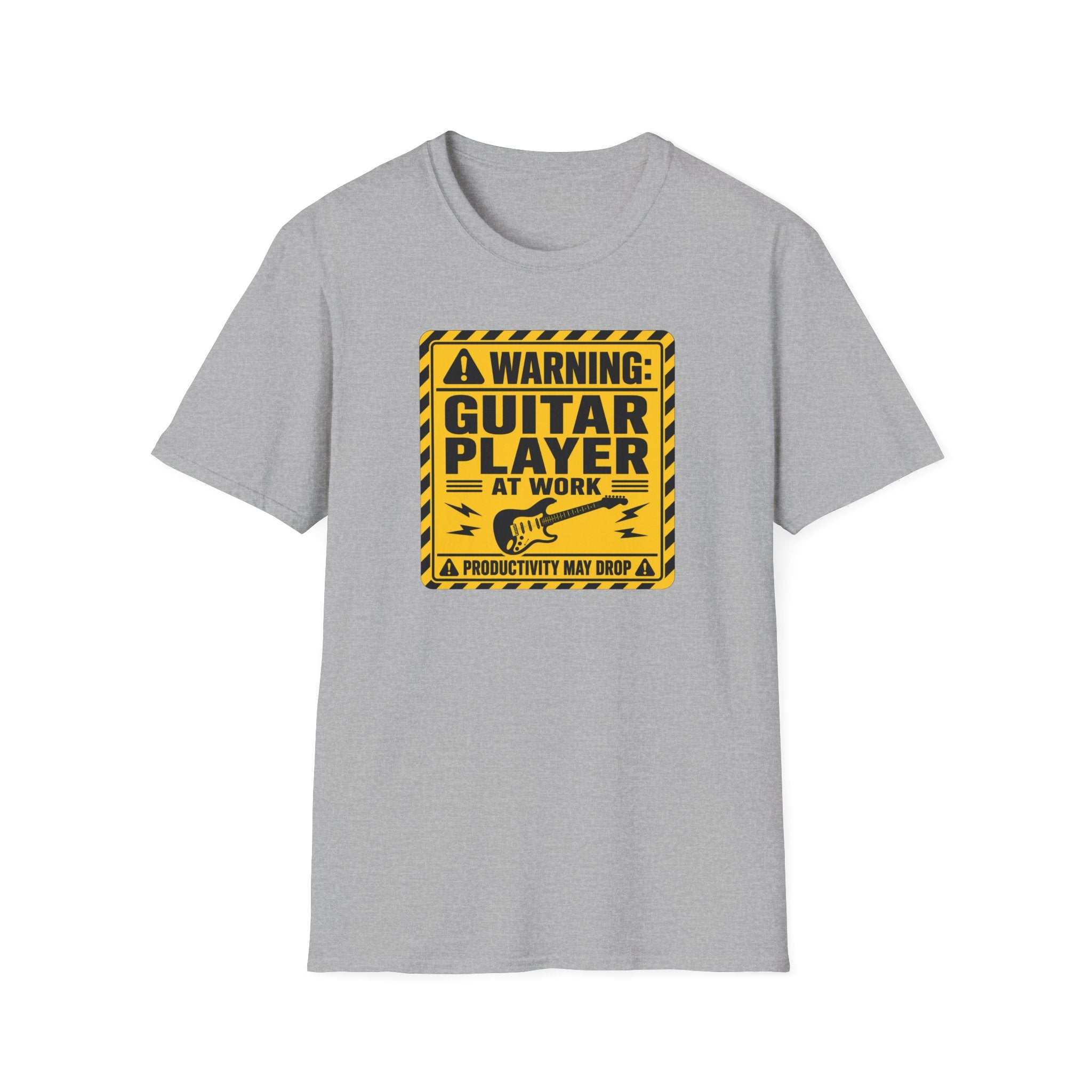 Warning Guitar Player At Work T-Shirt