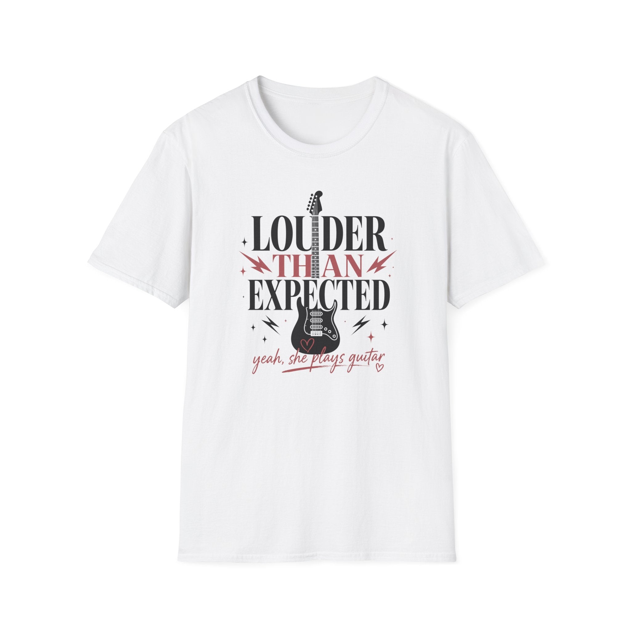 Louder Than Expected Yeah She Plays Guitar T-Shirt