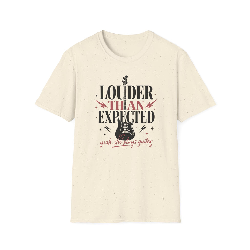 Louder Than Expected Yeah She Plays Guitar T-Shirt