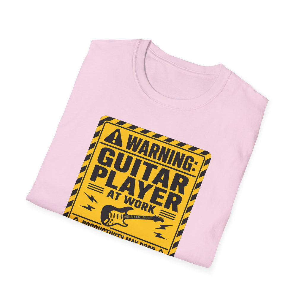 Warning Guitar Player At Work T-Shirt