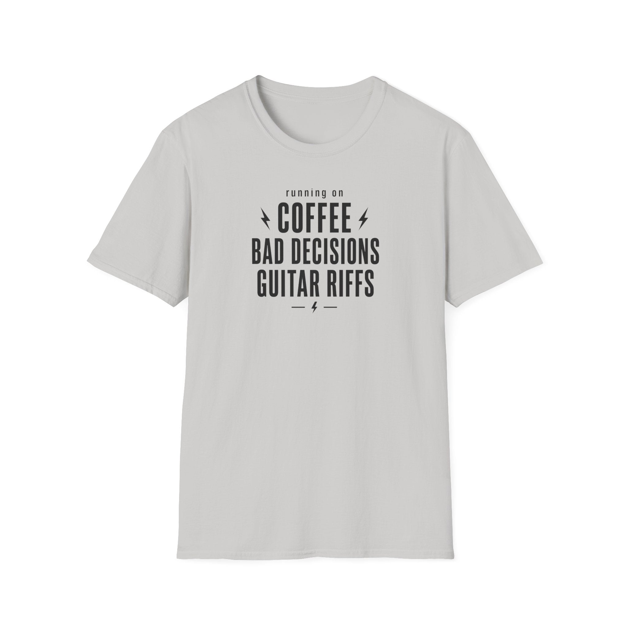 Running On Coffee Bad Decisions Guitar Riffs T-Shirt