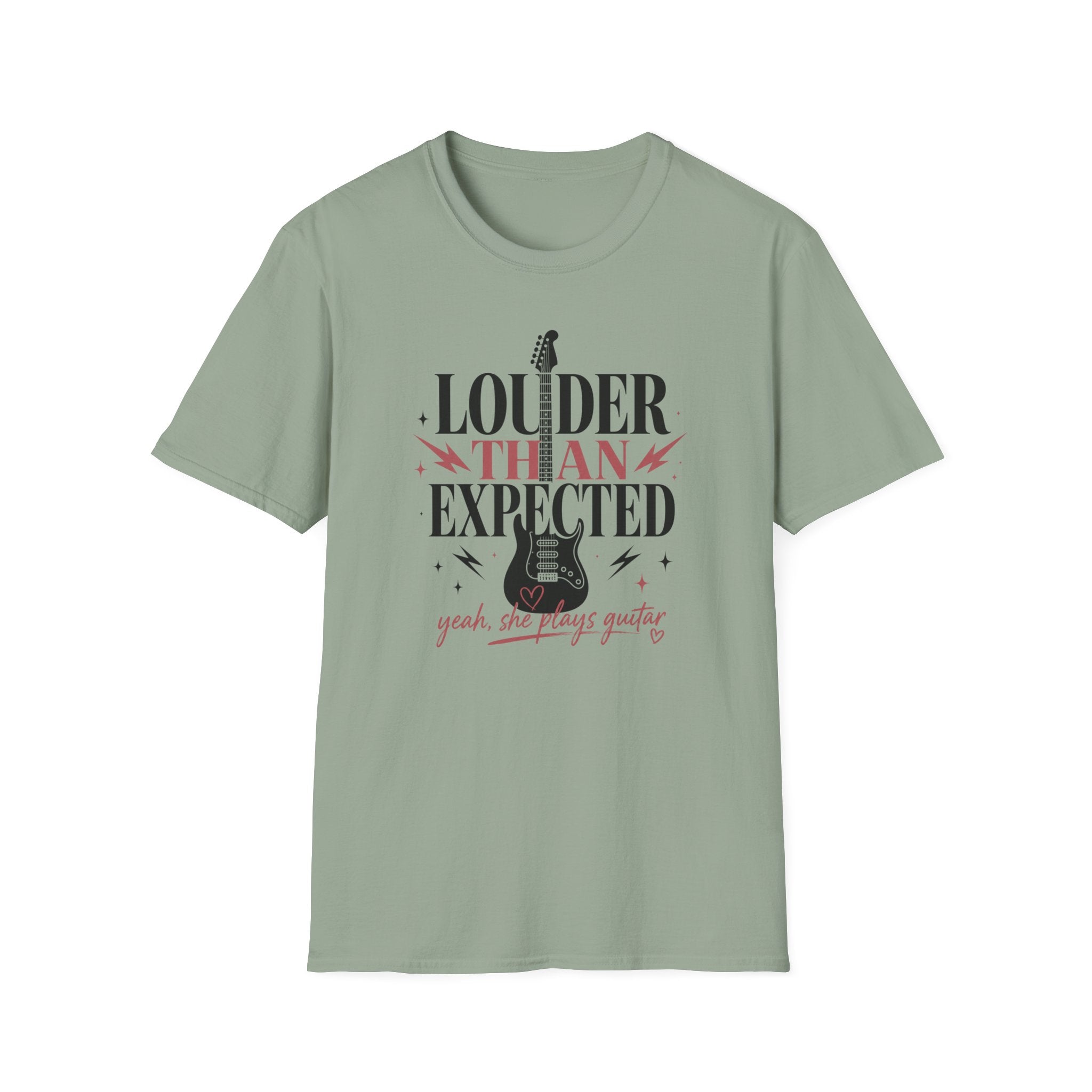 Louder Than Expected Yeah She Plays Guitar T-Shirt