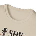 She Plays Guitar And She Plays It Loud T-Shirt