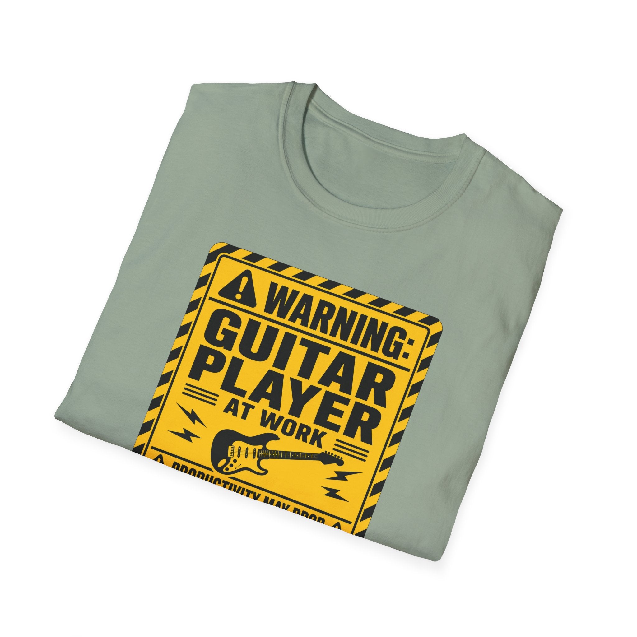 Warning Guitar Player At Work T-Shirt