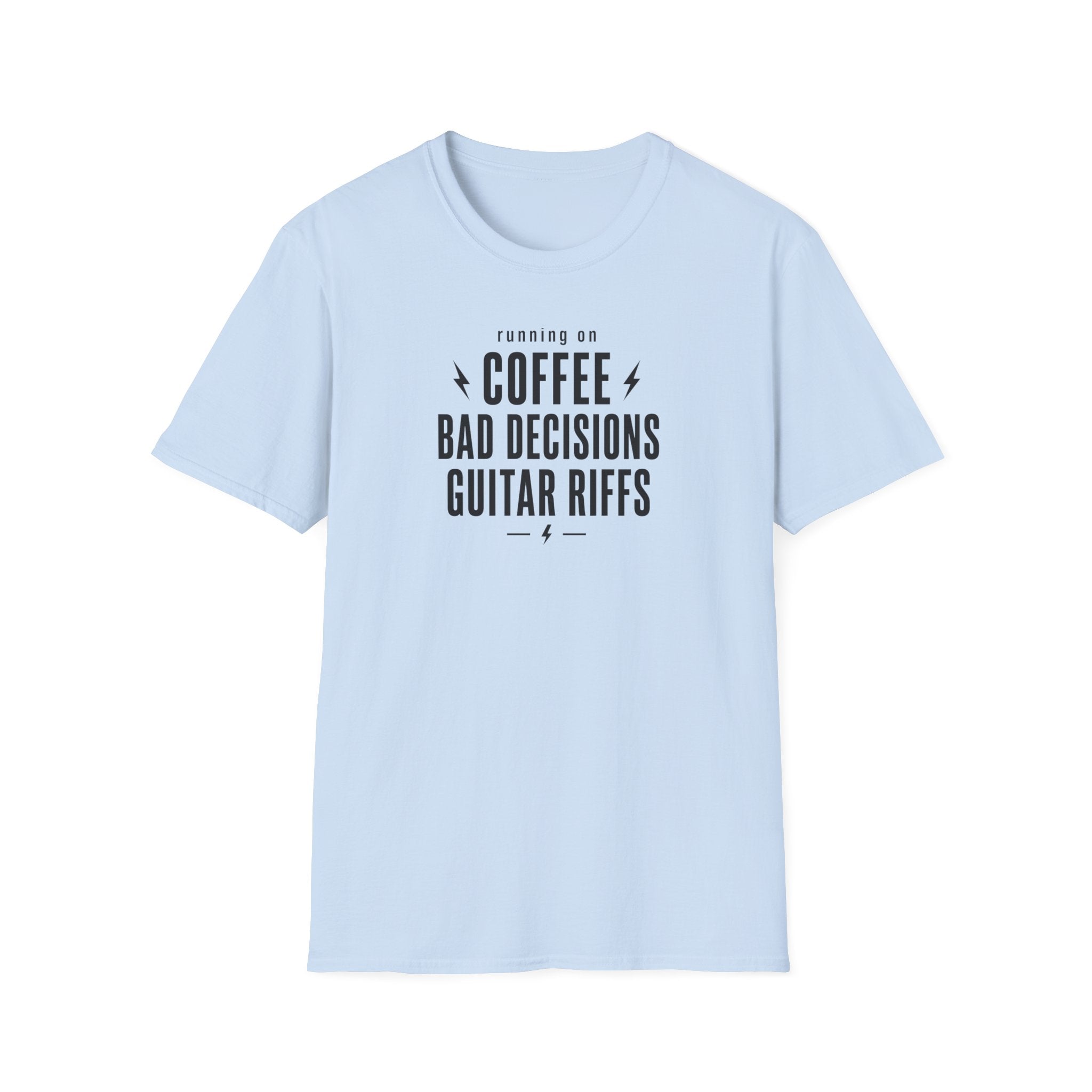 Running On Coffee Bad Decisions Guitar Riffs T-Shirt