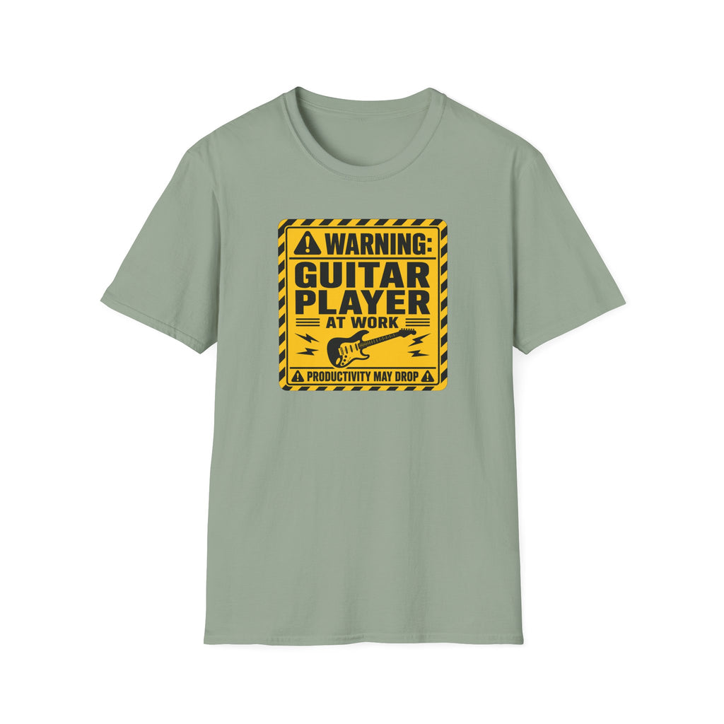 Warning Guitar Player At Work T-Shirt