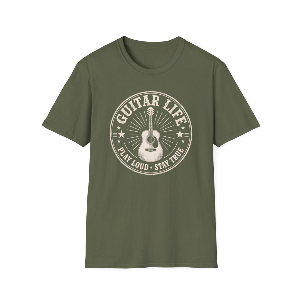 Guitar Player Play Loud Stay True T-Shirt