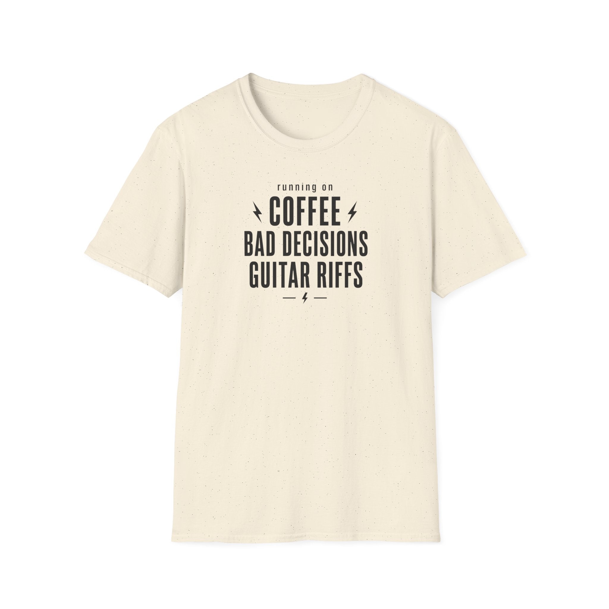Running On Coffee Bad Decisions Guitar Riffs T-Shirt