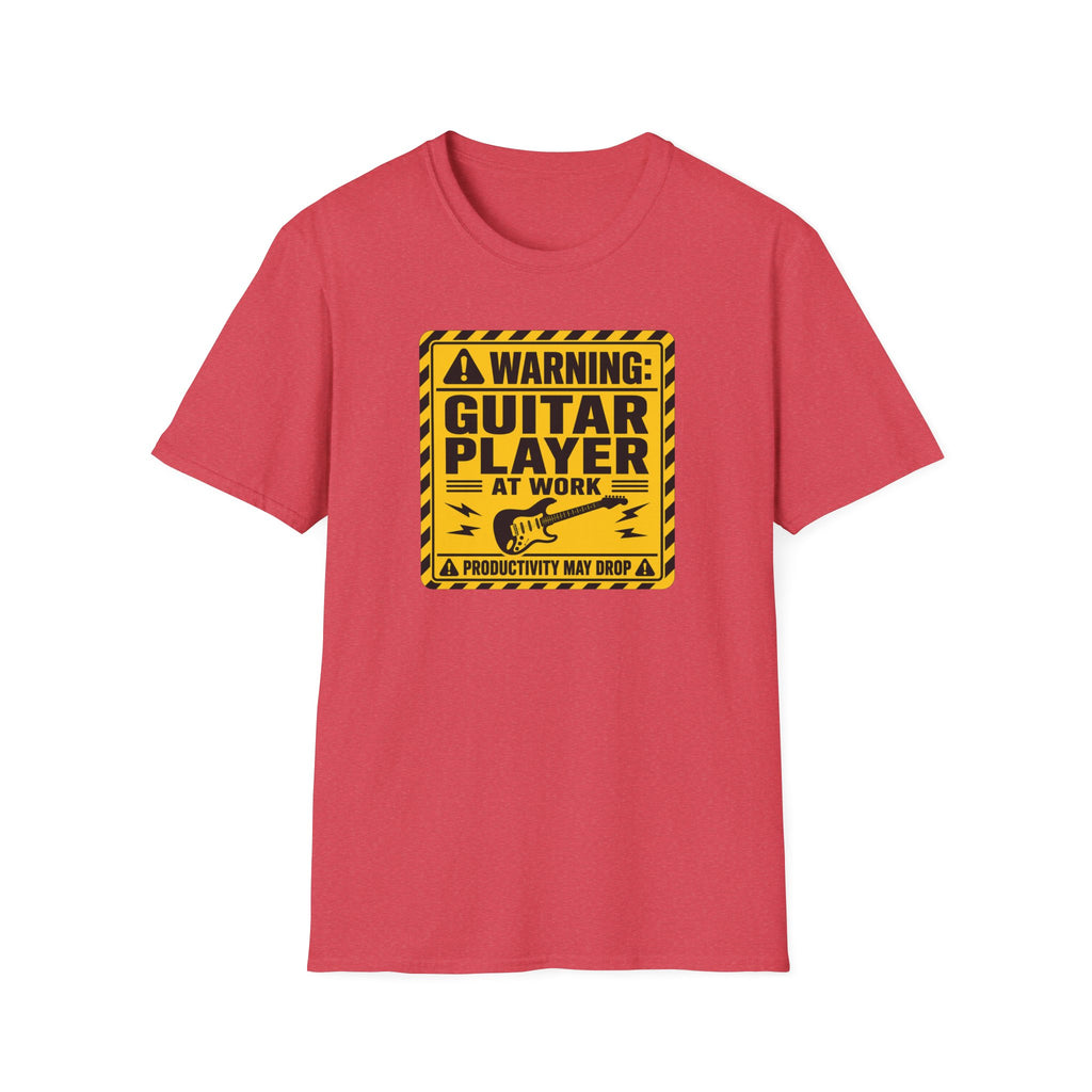Warning Guitar Player At Work T-Shirt
