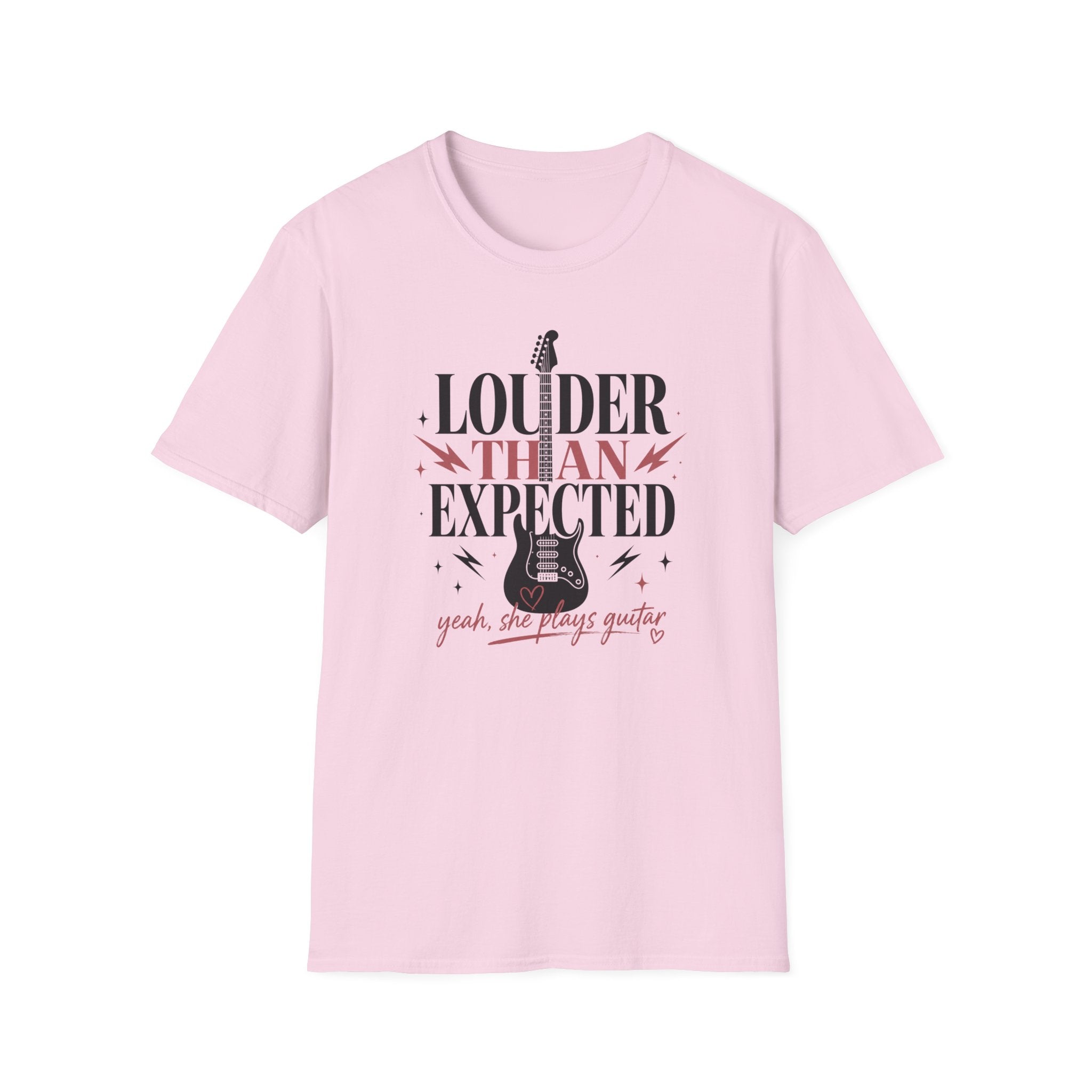 Louder Than Expected Yeah She Plays Guitar T-Shirt