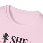 She Plays Guitar And She Plays It Loud T-Shirt
