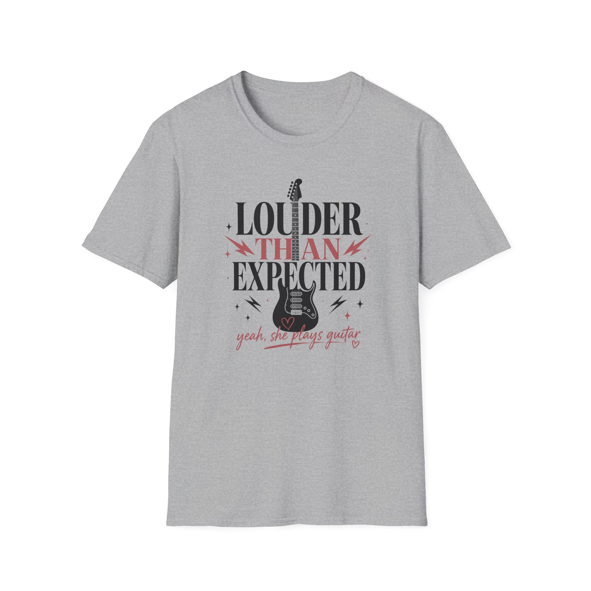 Louder Than Expected Yeah She Plays Guitar T-Shirt