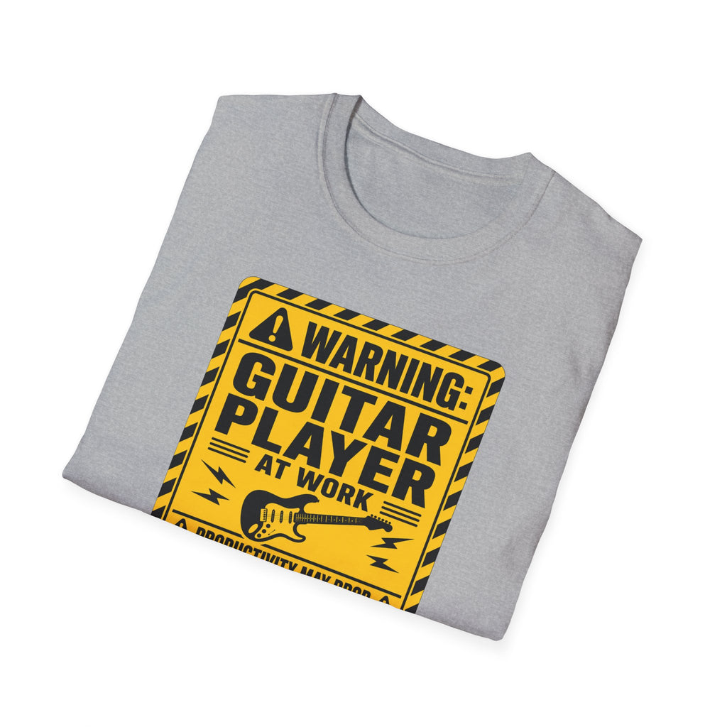Warning Guitar Player At Work T-Shirt