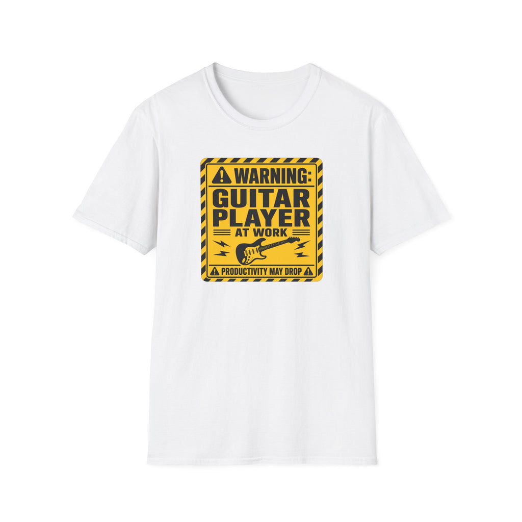 Warning Guitar Player At Work T-Shirt