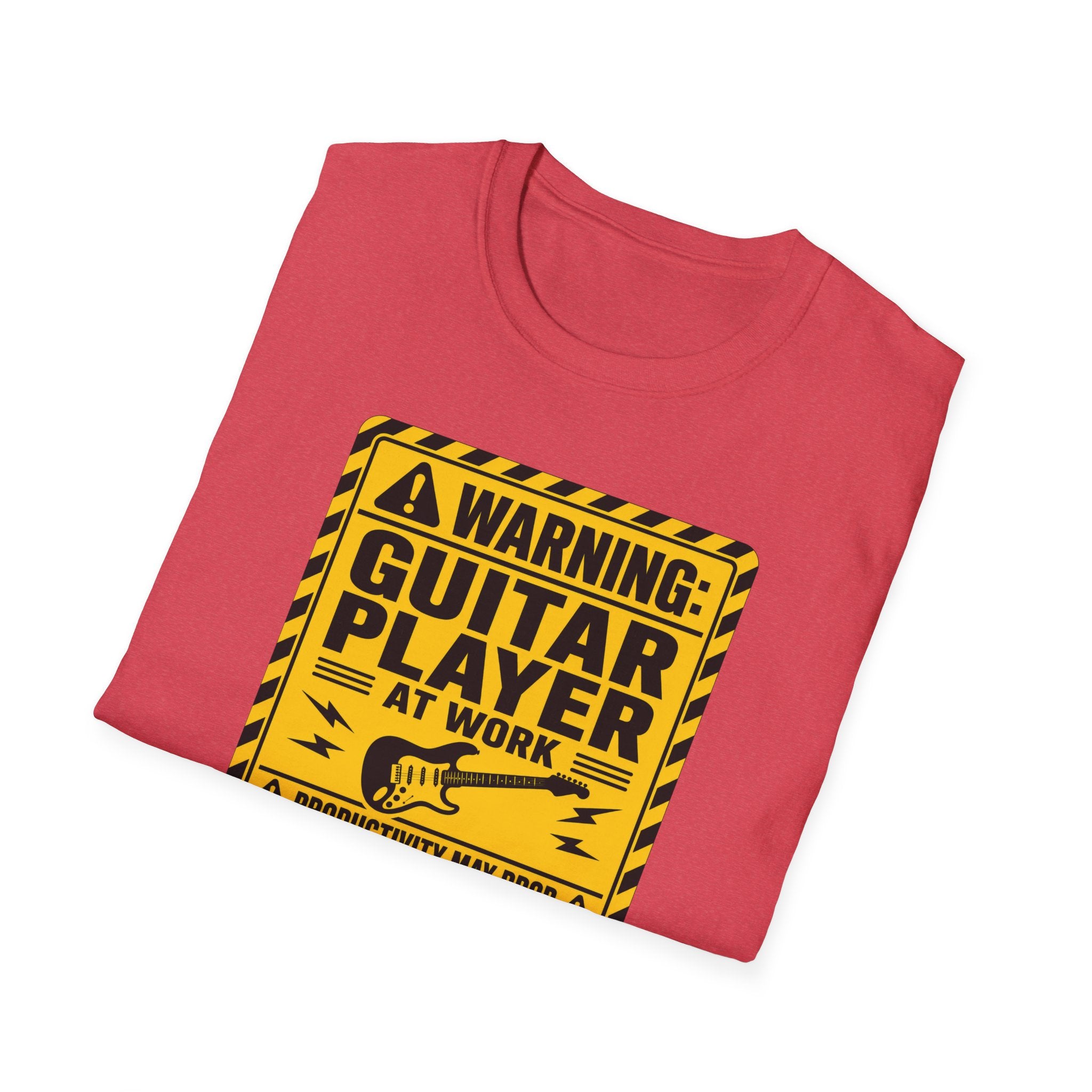 Warning Guitar Player At Work T-Shirt