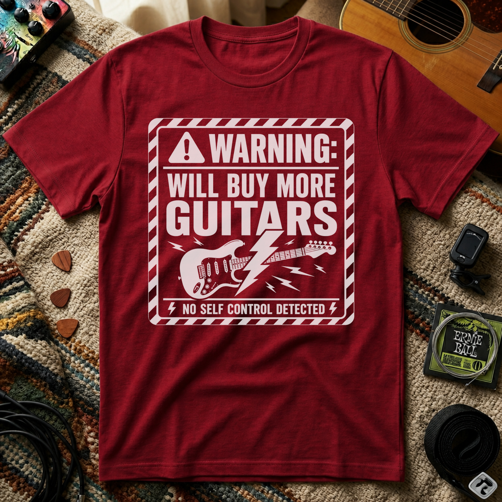 Warning Will Buy More Guitars T-Shirt