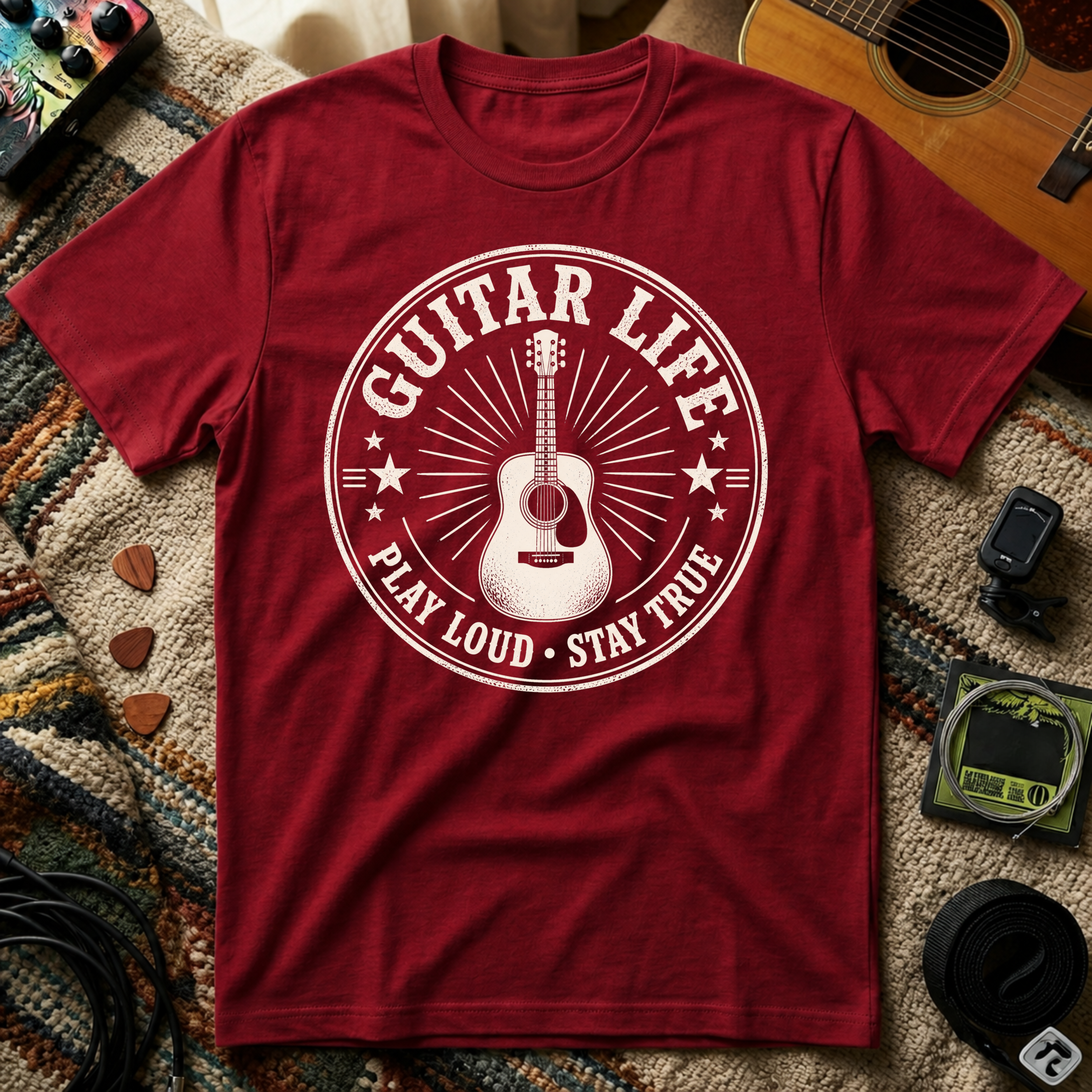 Guitar Life Play Loud Stay True T-Shirt
