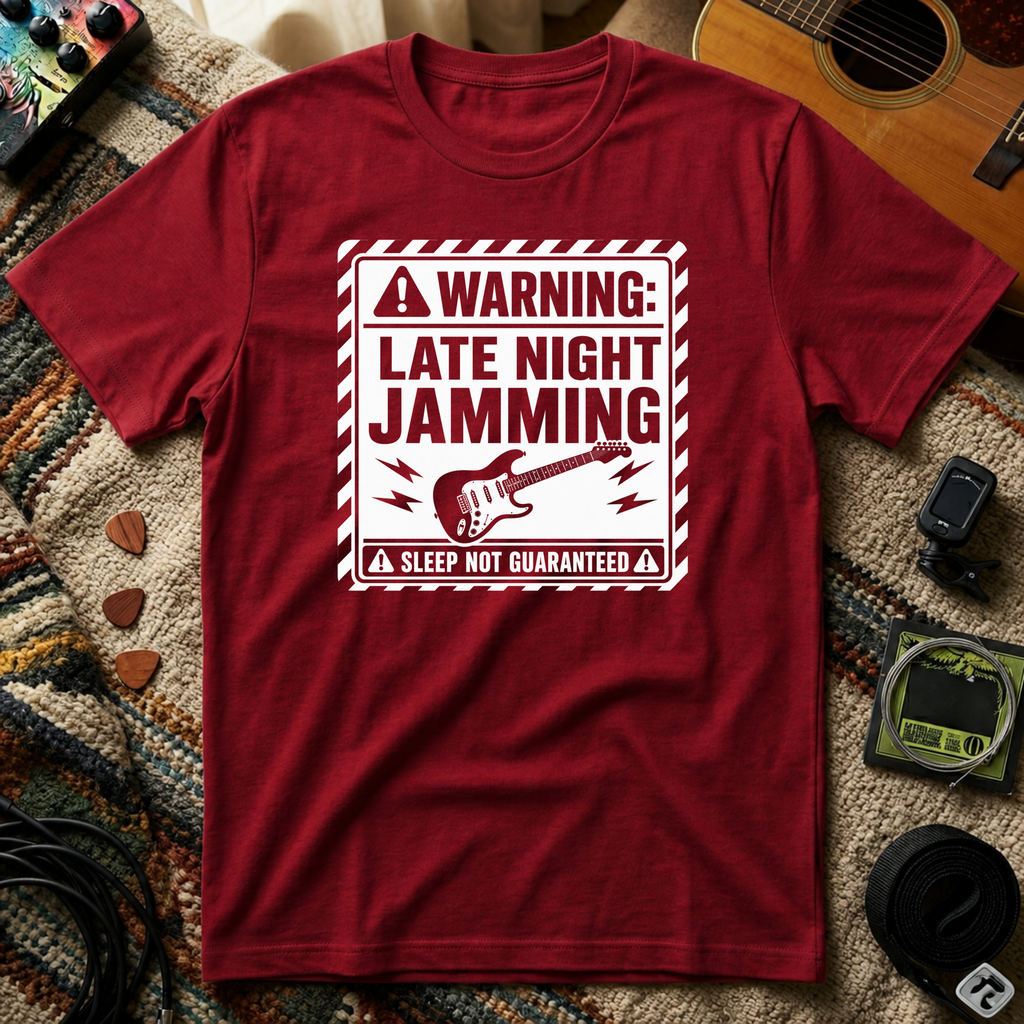 Warning Late Night Jamming T-Shirt