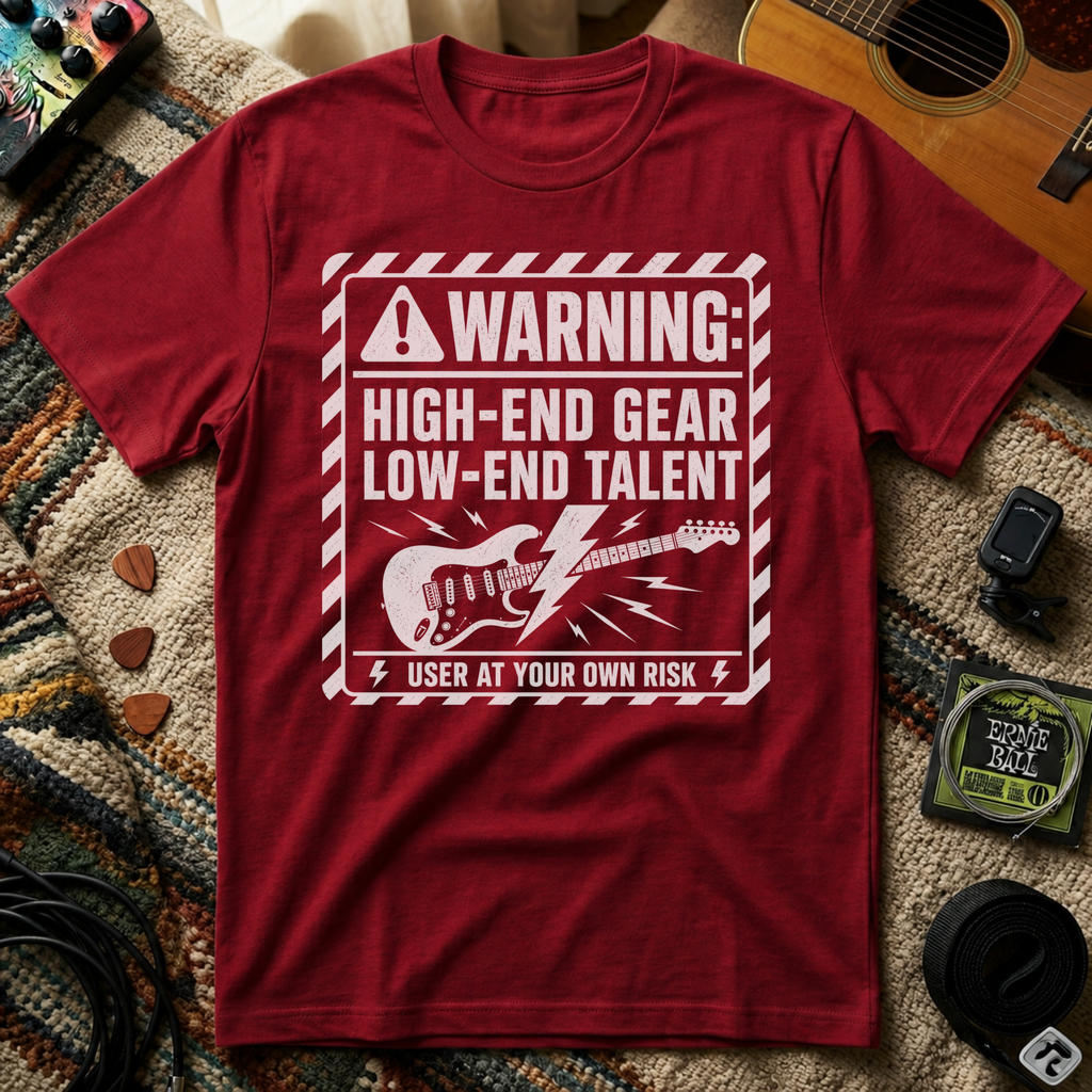 Warning High End Gear Low End Talent T-Shirt
