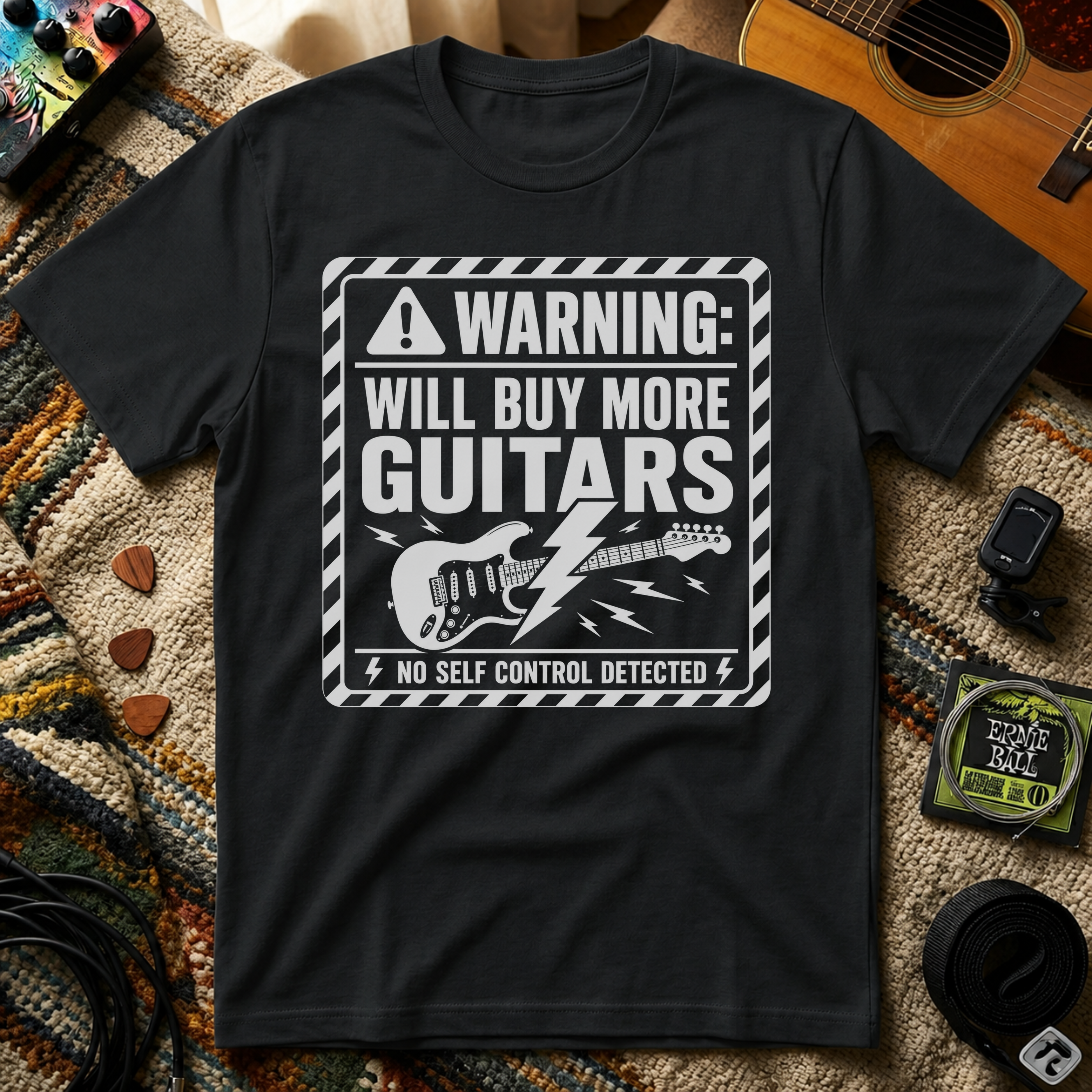 Warning Will Buy More Guitars T-Shirt