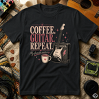 Coffee Guitar Repeat T-Shirt
