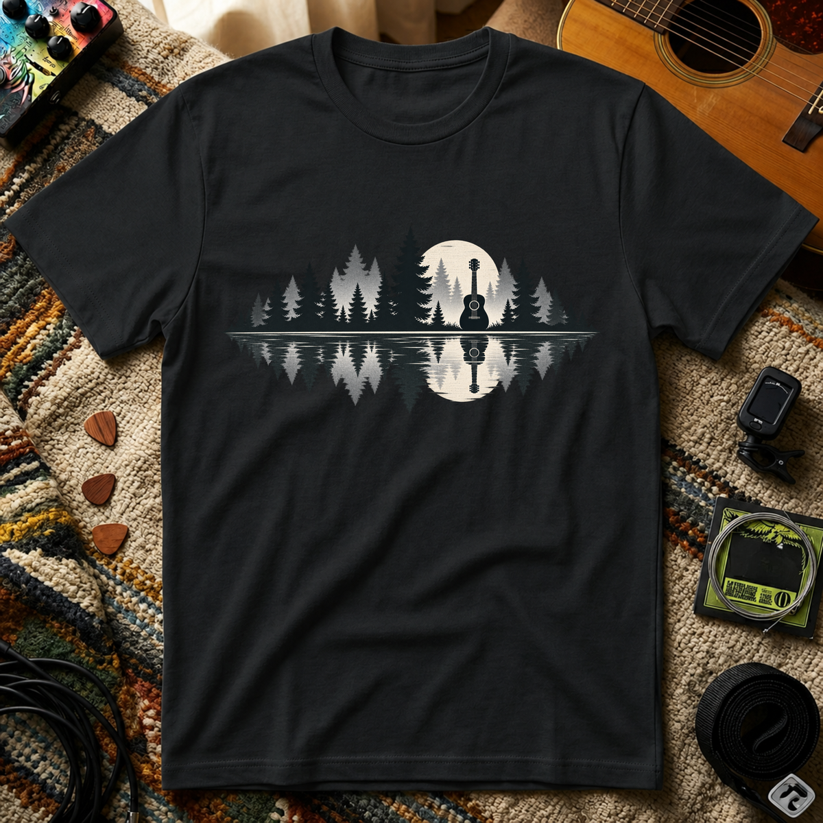 Guitar Lake Reflection T-Shirt