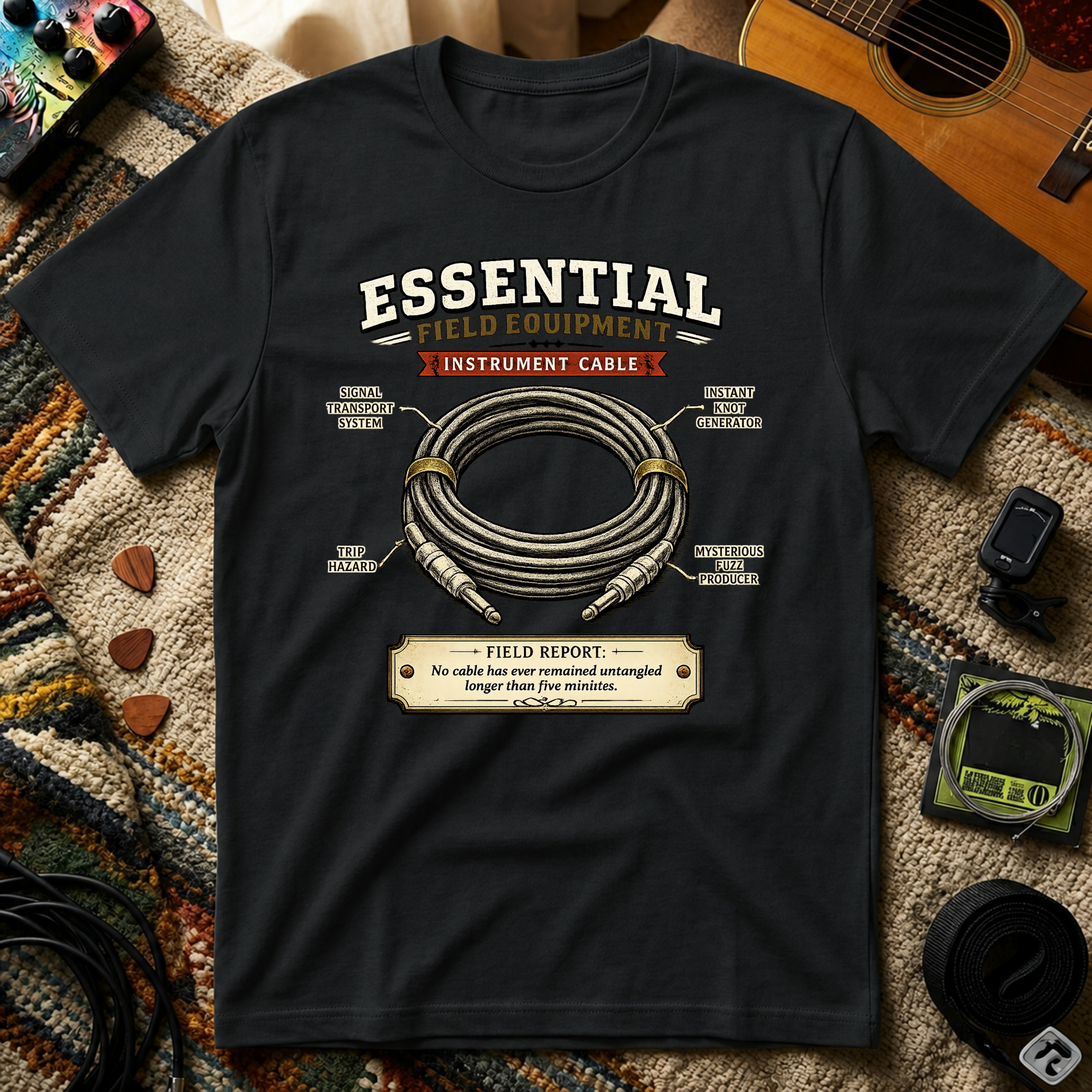 Essential Field Equipment Instrument Cable T-Shirt