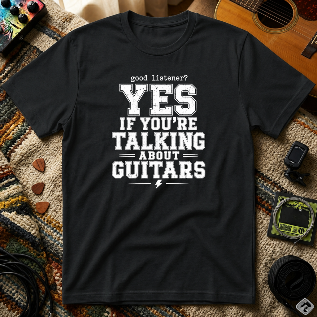 Good Listener Yes If Your Talking About Guitars T-Shirt
