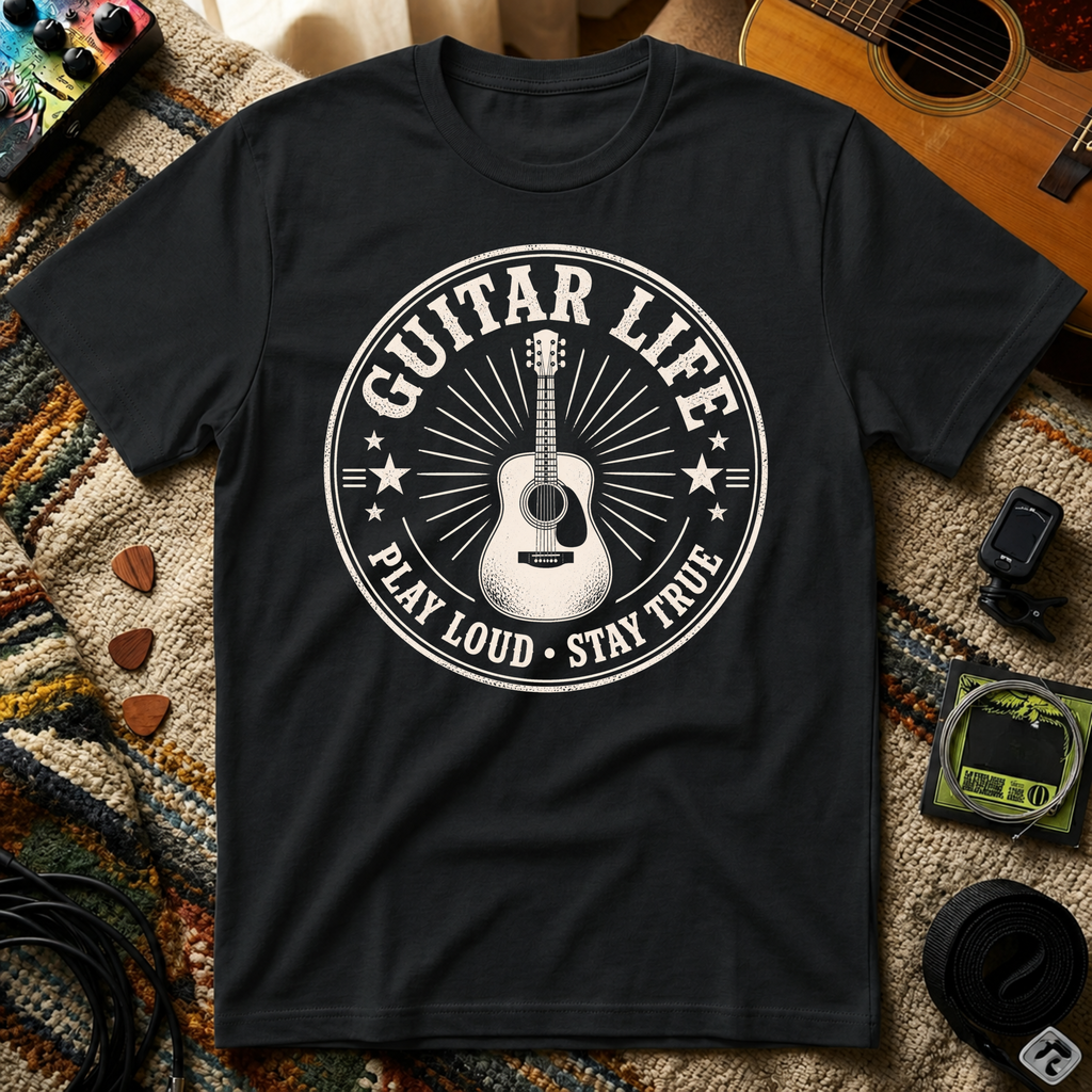 Guitar Life Play Loud Stay True T-Shirt