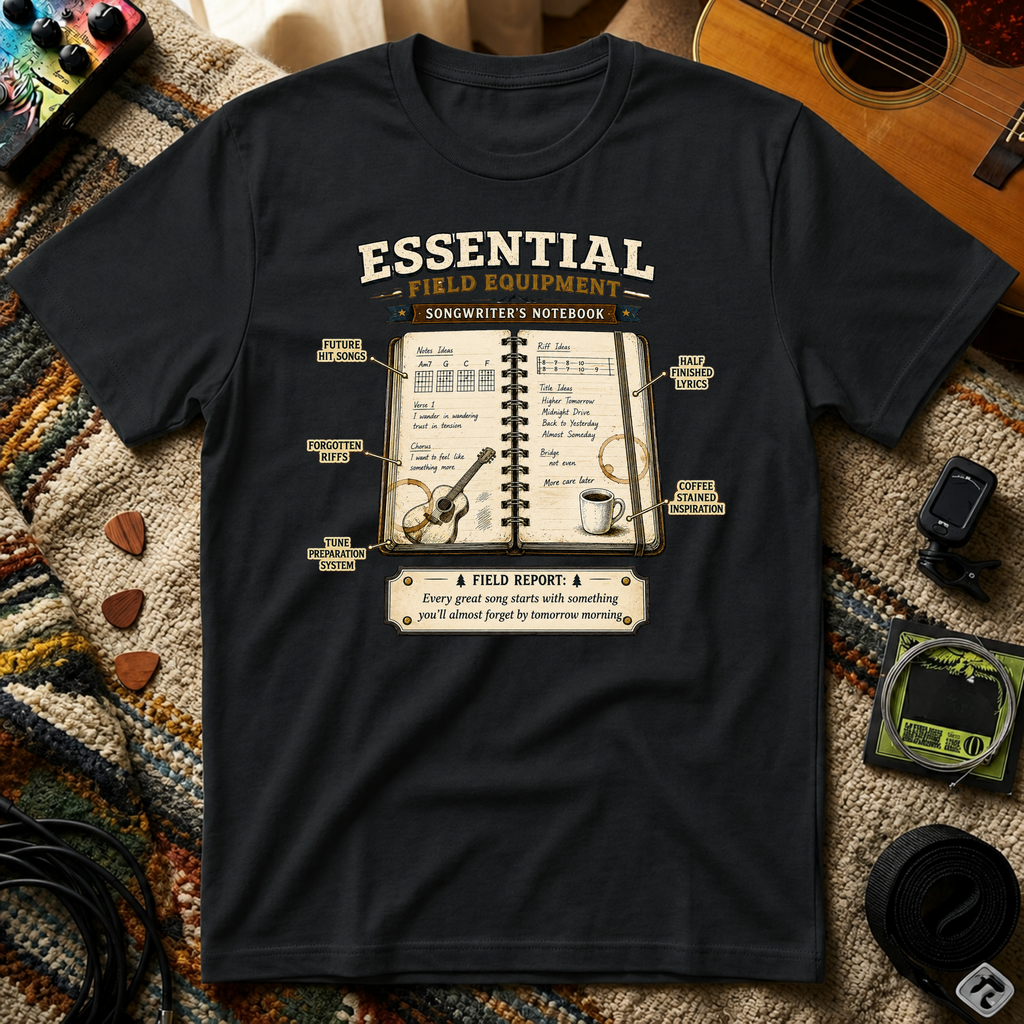 Essential Field Equipment Songwriters Notebook T-Shirt
