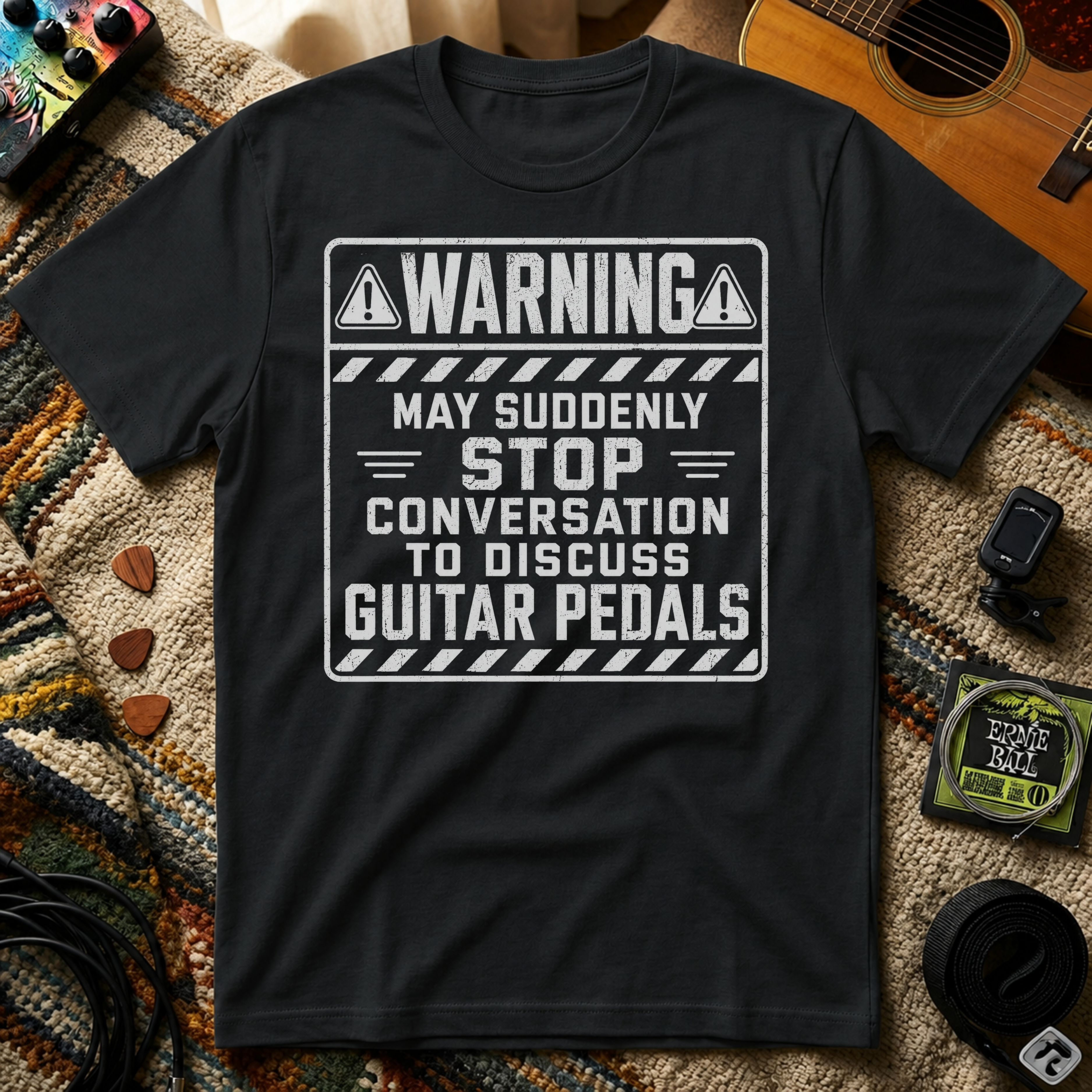 Warning May Suddenly Stop To Discuss Guitar Pedals T-Shirt