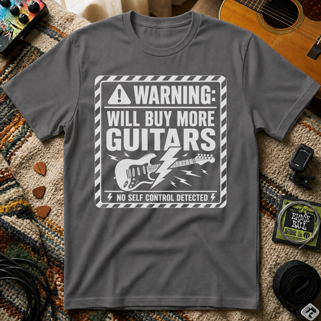 Warning Will Buy More Guitars T-Shirt
