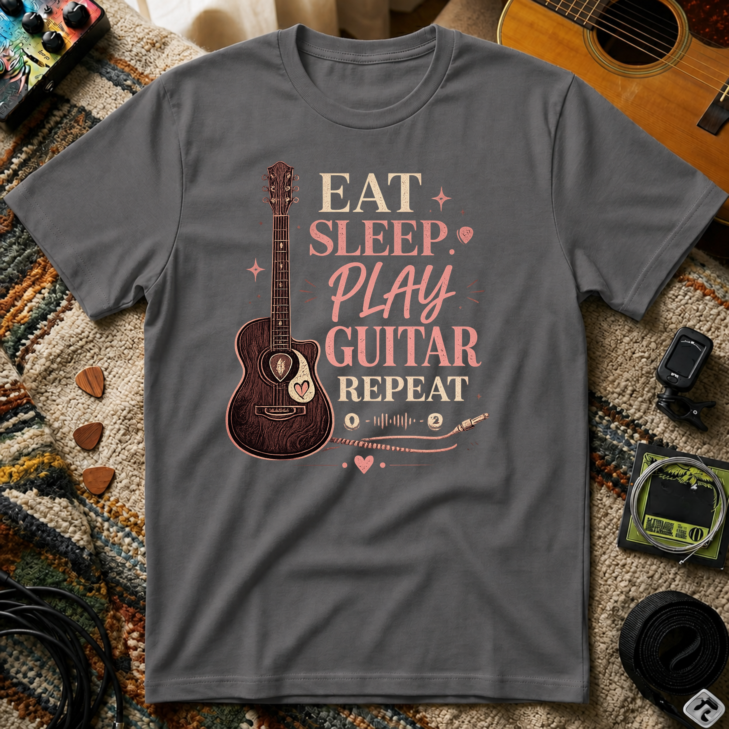Eat Sleep Play Guitar Repeat T-Shirt