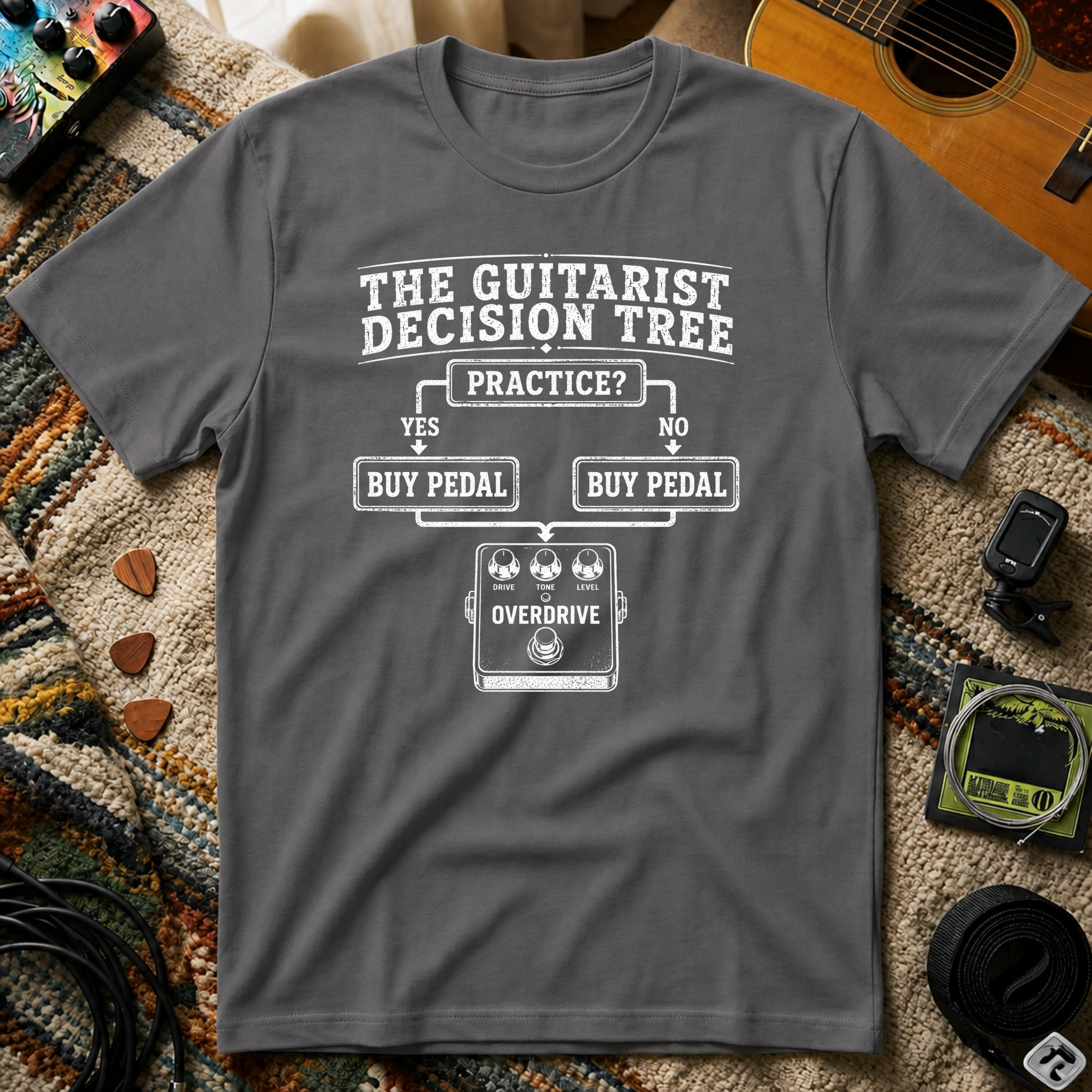 The Guitarist Decision Tree T-Shirt