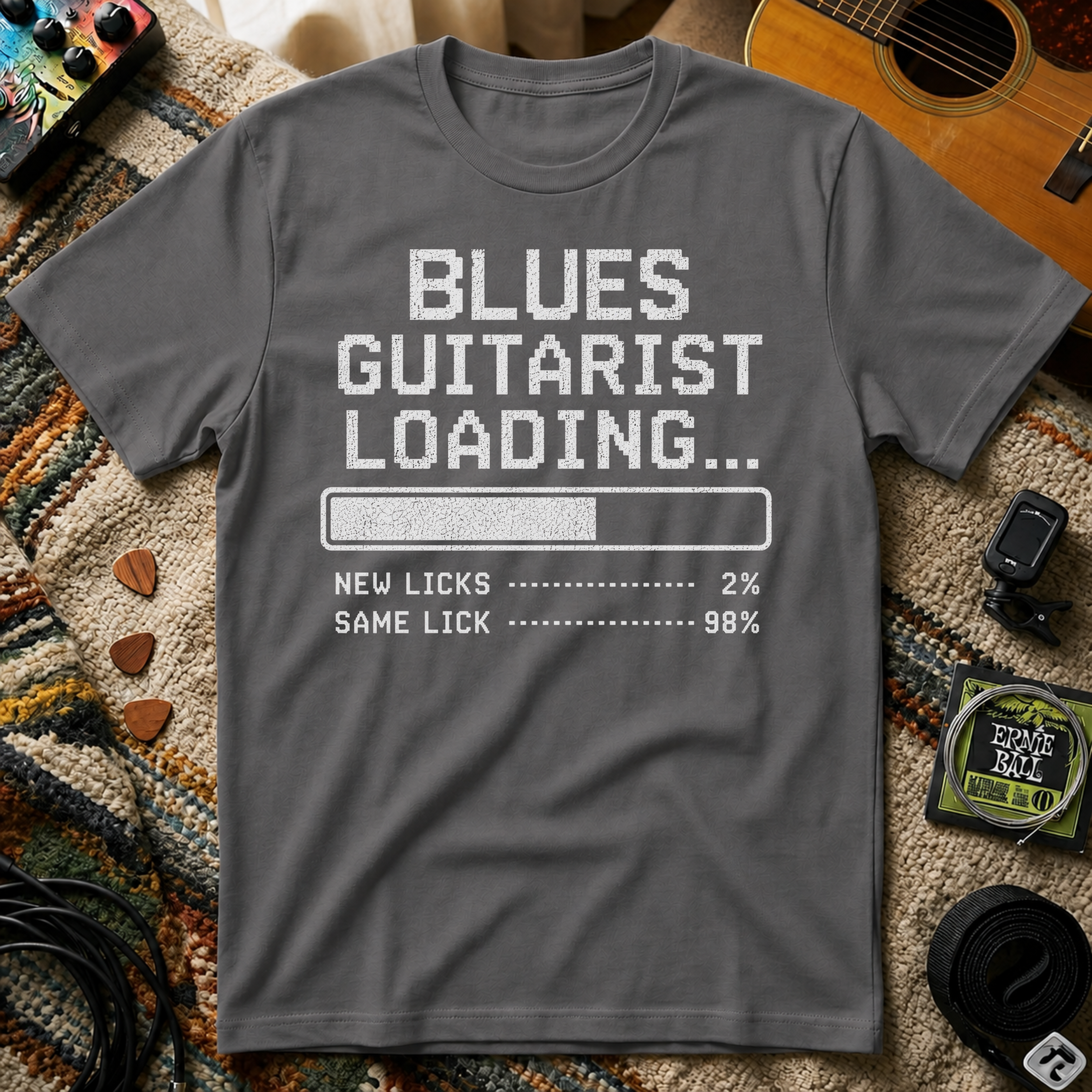 Blues Guitarist Loading T-Shirt