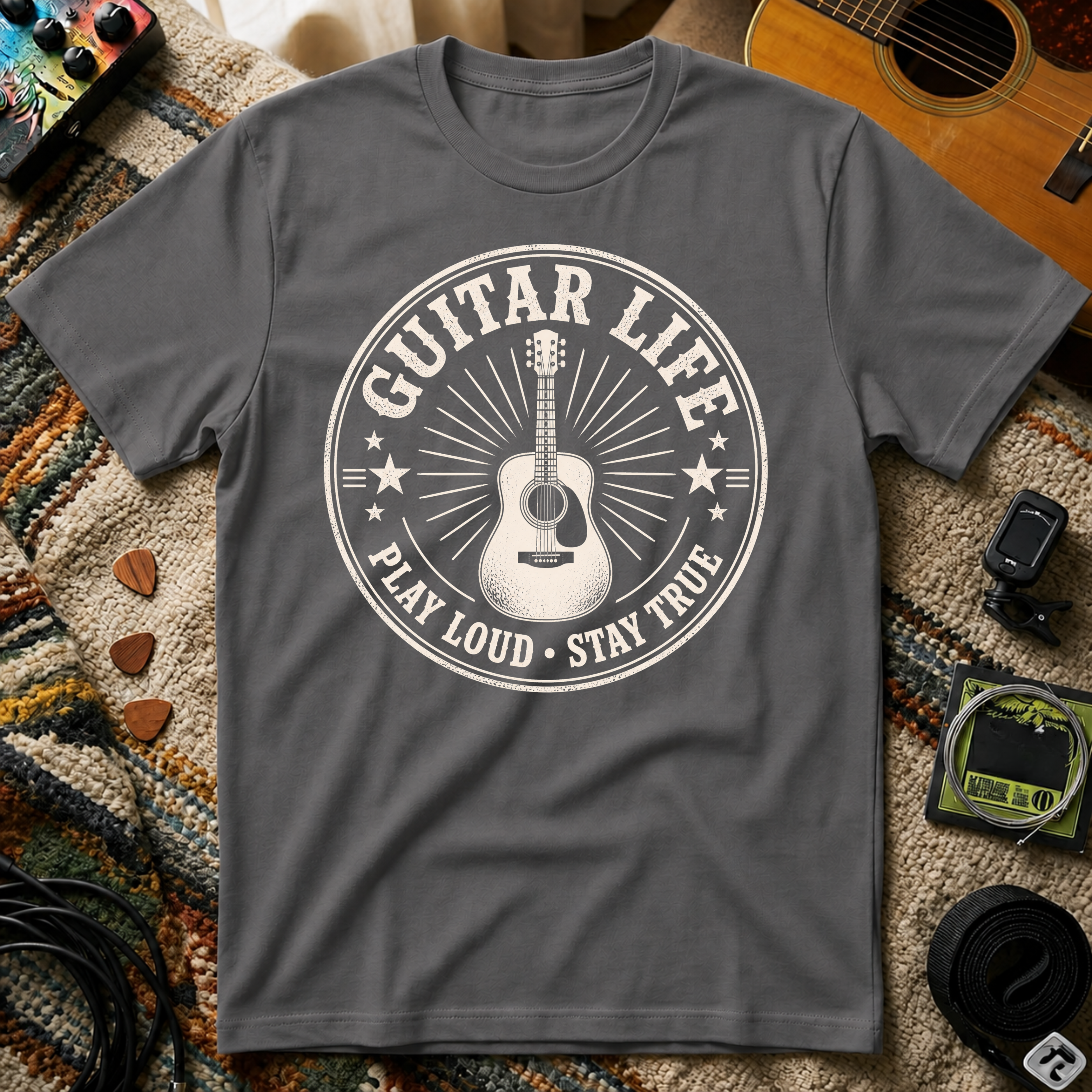 Guitar Life Play Loud Stay True T-Shirt