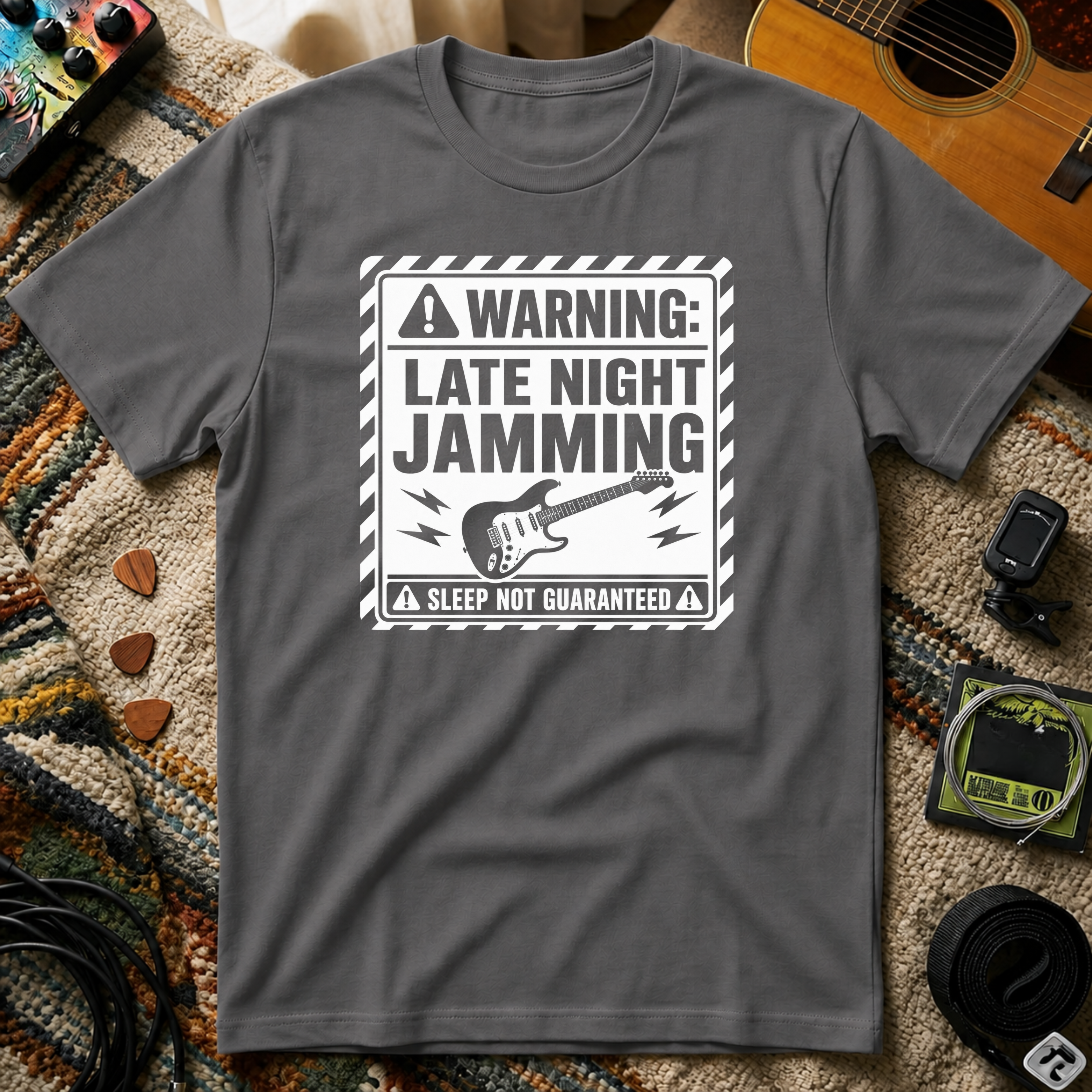 Warning Late Night Jamming T-Shirt