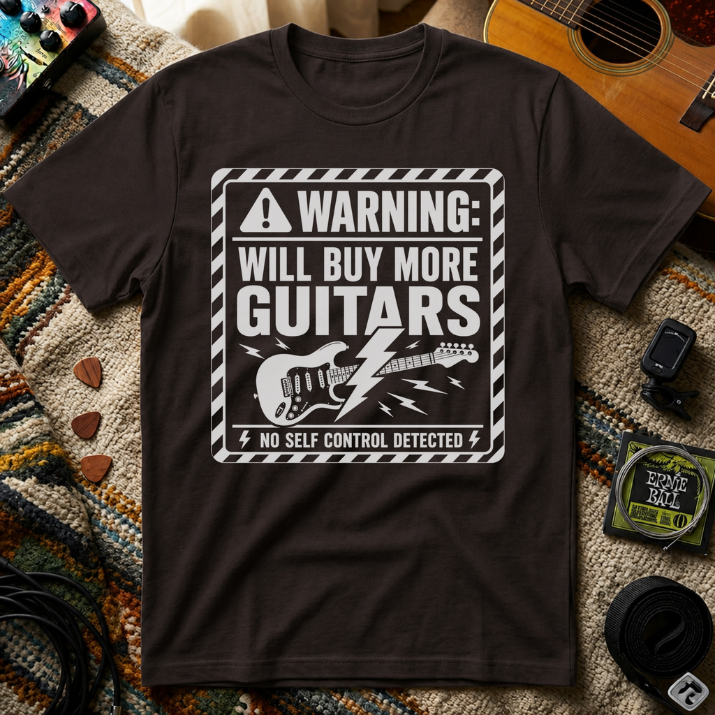 Warning Will Buy More Guitars T-Shirt
