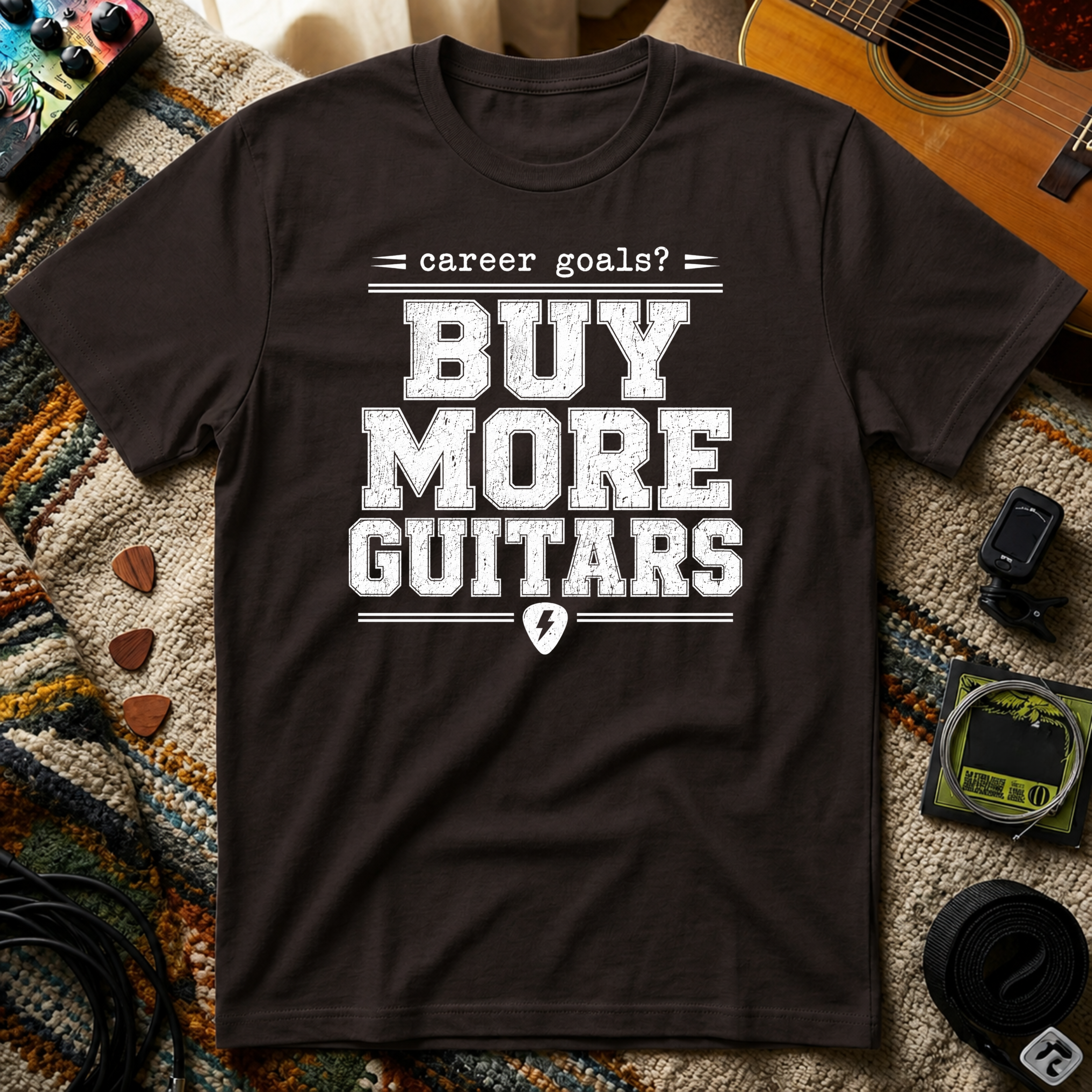 Career Goals Buy More Guitars T-Shirt