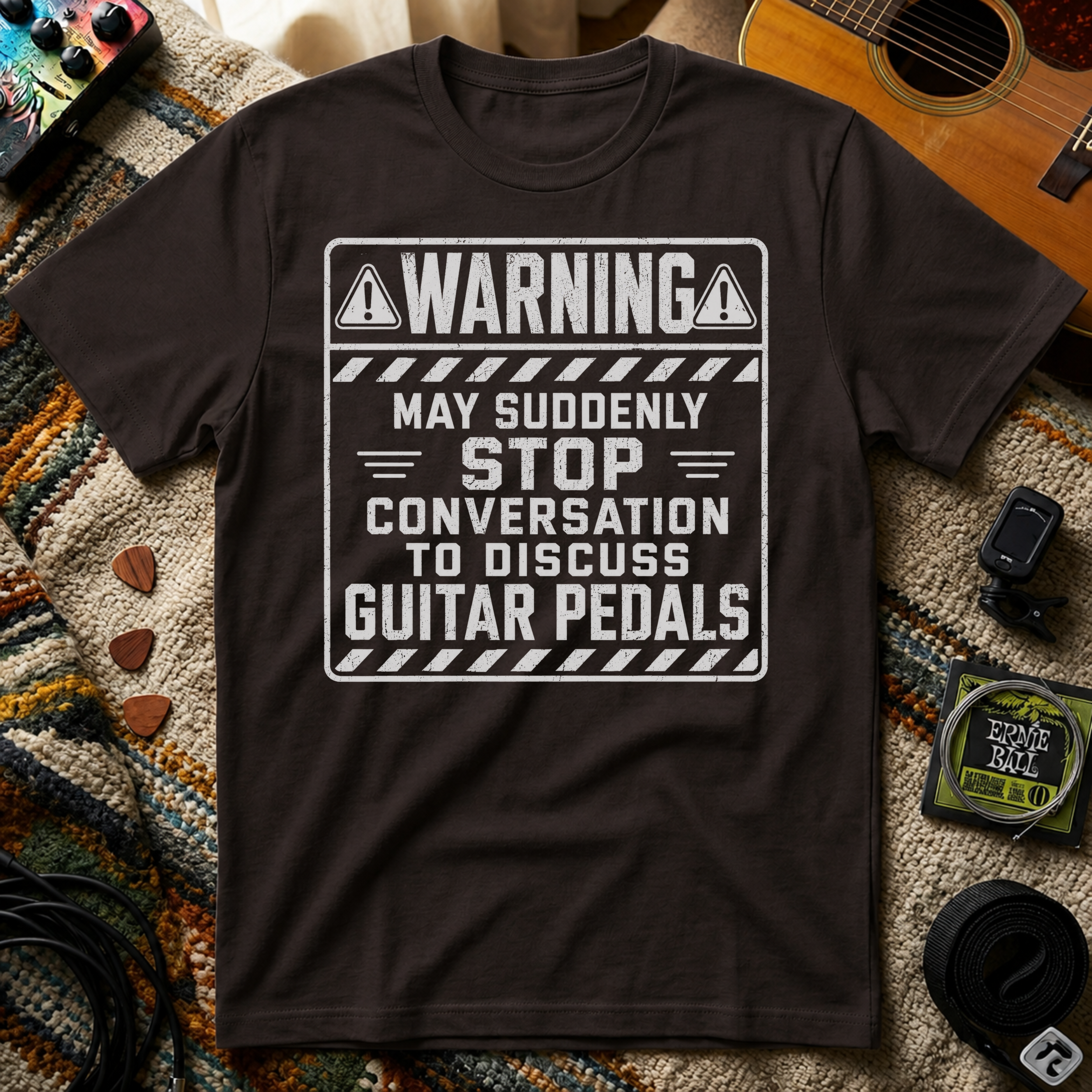 Warning May Suddenly Stop To Discuss Guitar Pedals T-Shirt