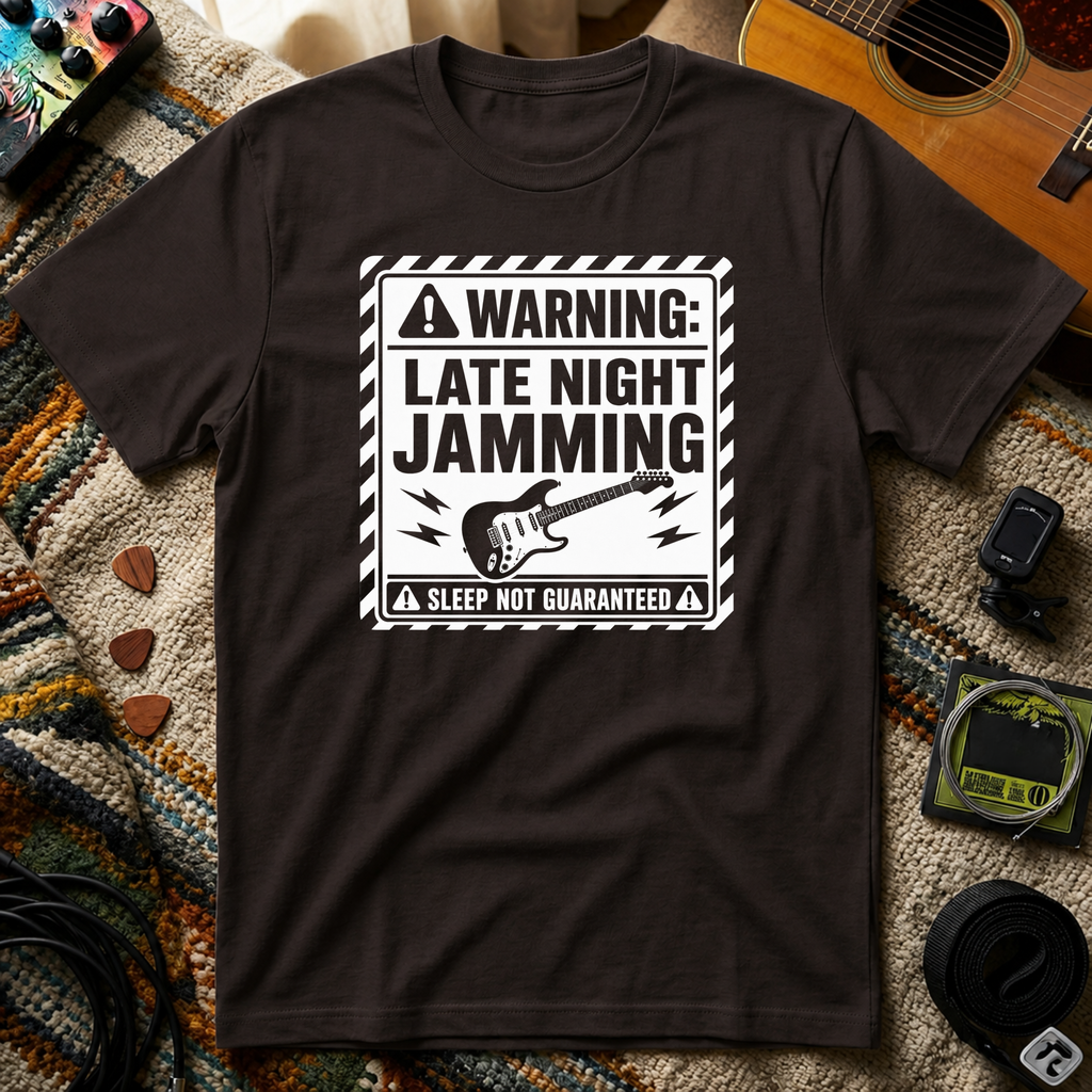 Warning Late Night Jamming T-Shirt
