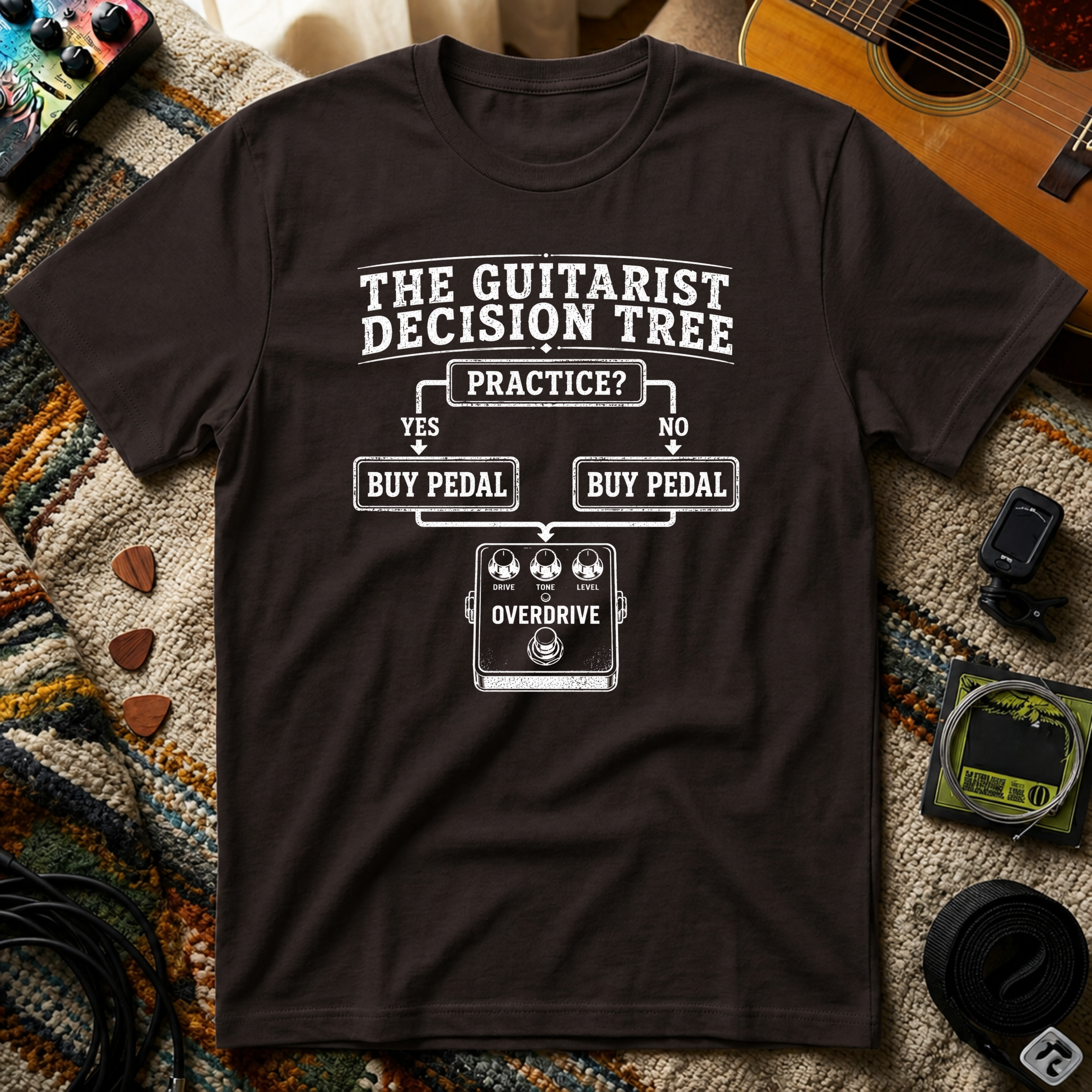 The Guitarist Decision Tree T-Shirt