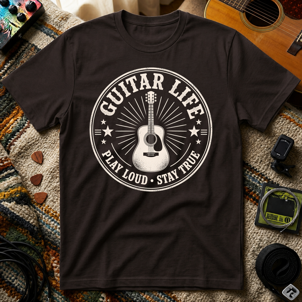 Guitar Life Play Loud Stay True T-Shirt
