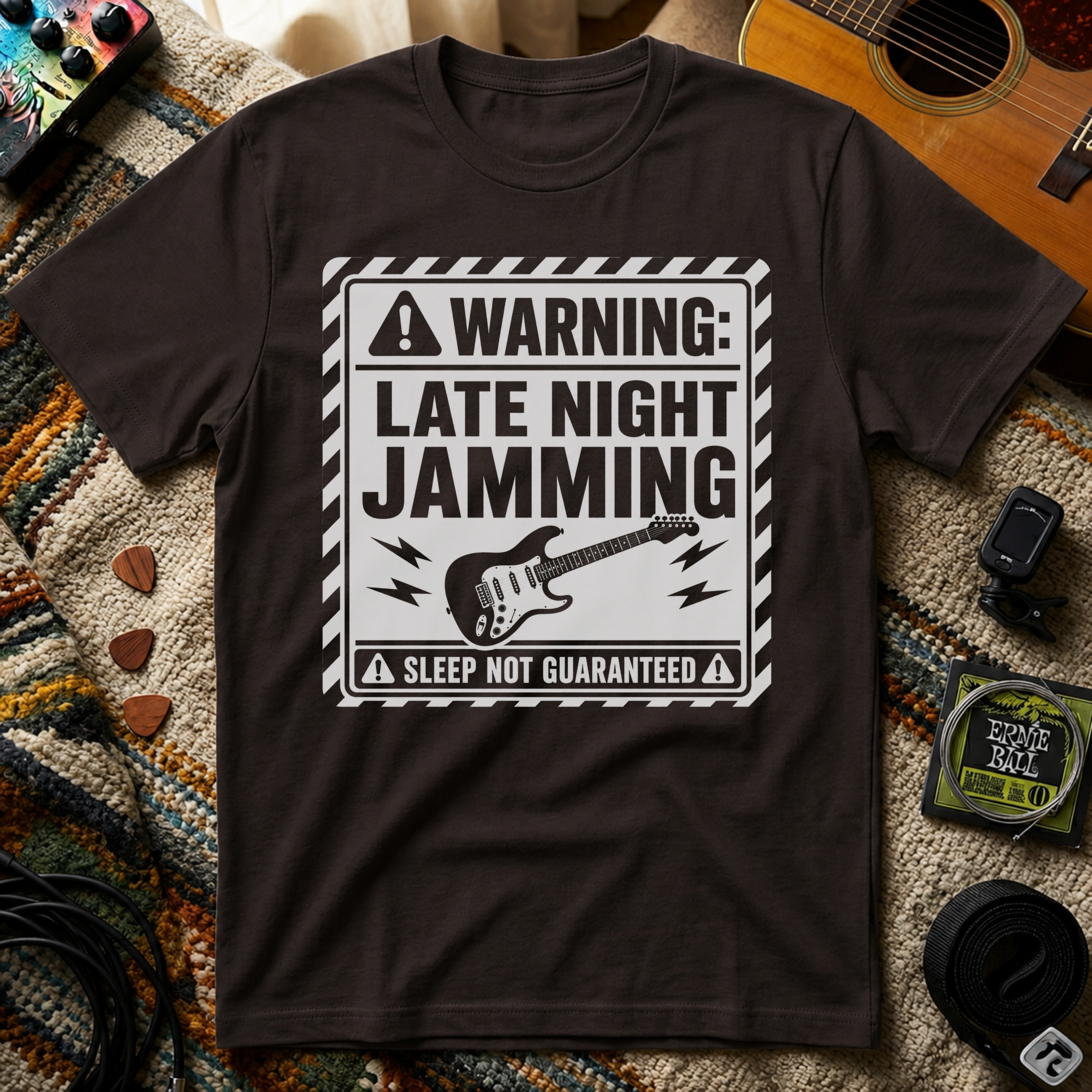Warning Late Night Jamming T-Shirt