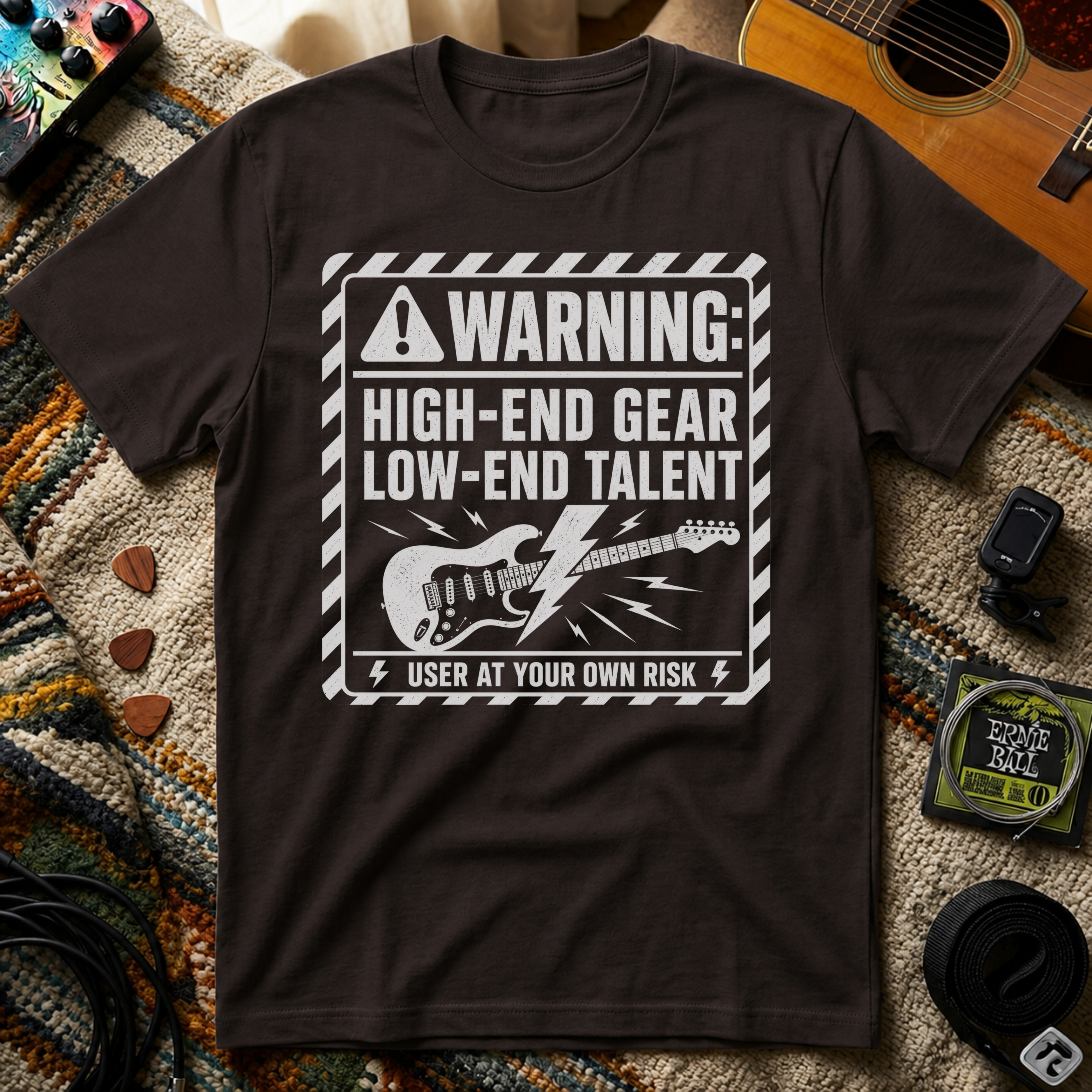 Warning High End Gear Low End Talent T-Shirt