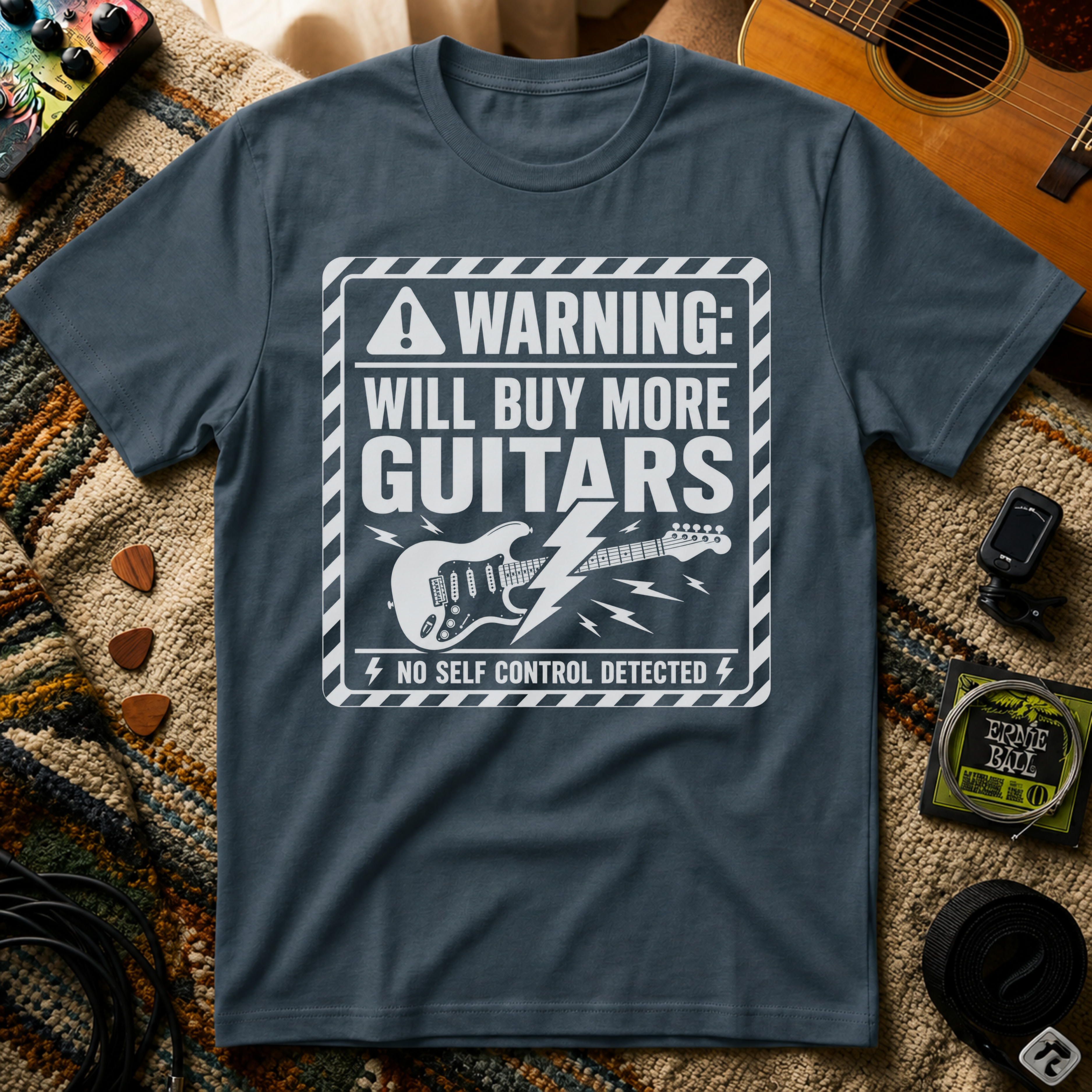 Warning Will Buy More Guitars T-Shirt