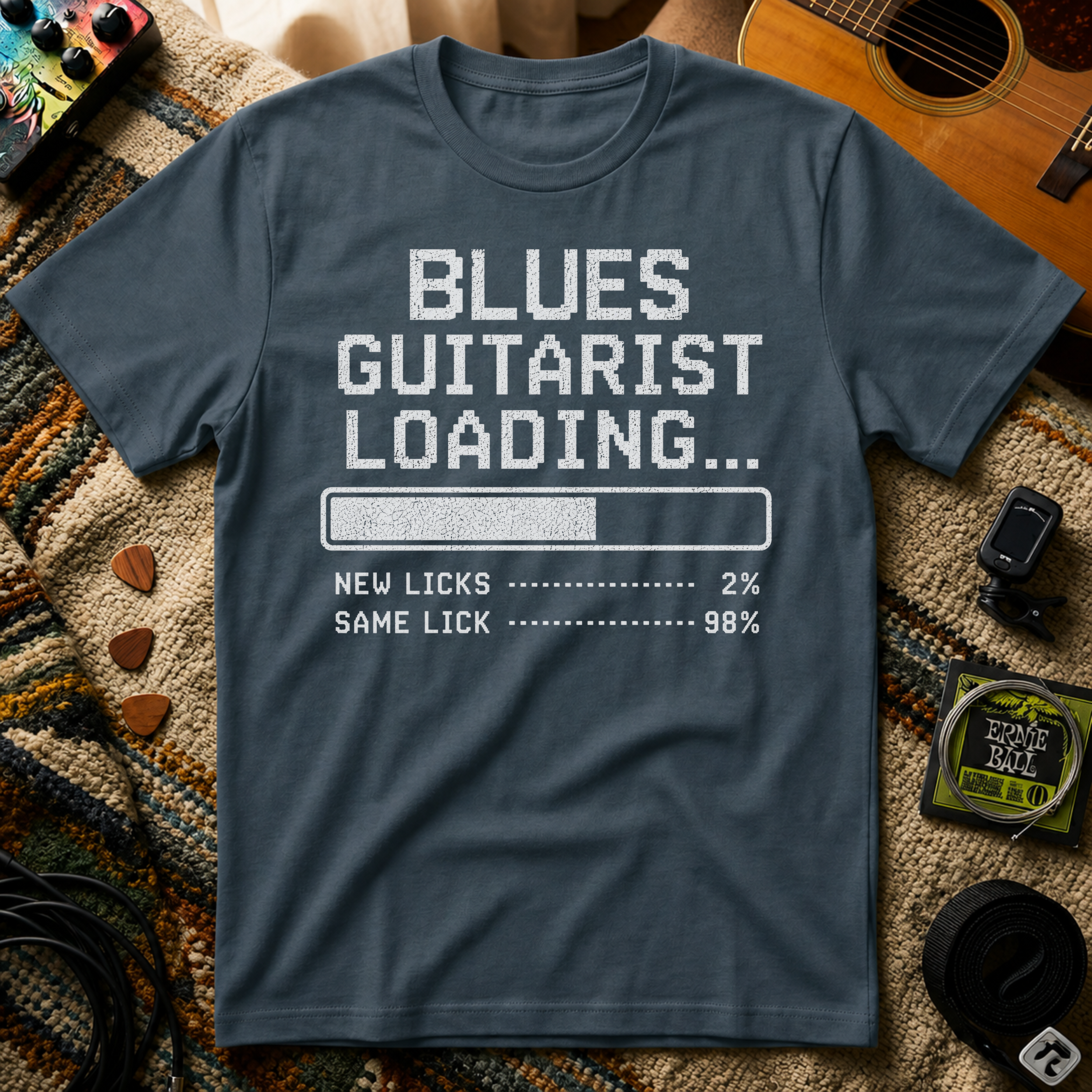Blues Guitarist Loading T-Shirt
