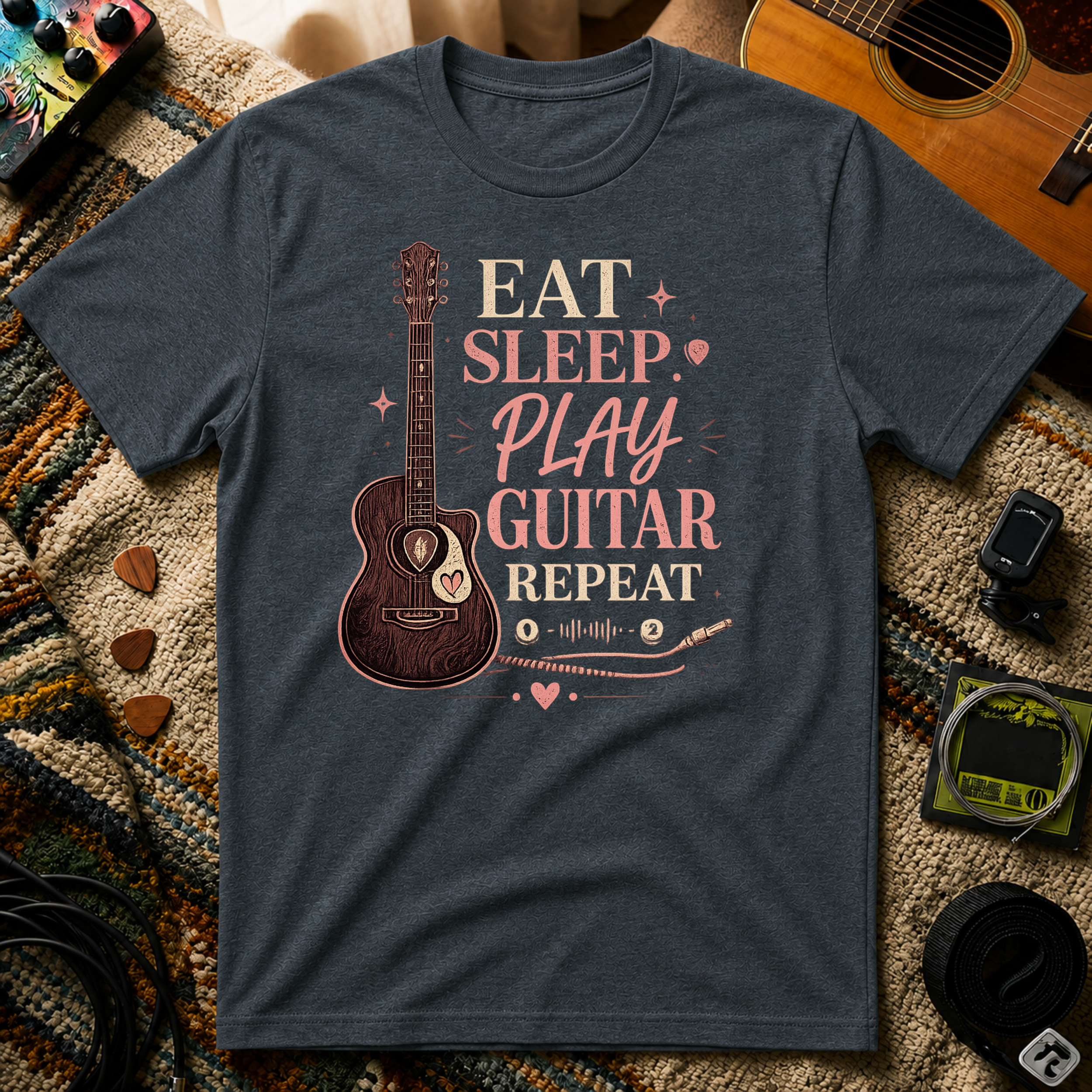 Eat Sleep Play Guitar Repeat T-Shirt