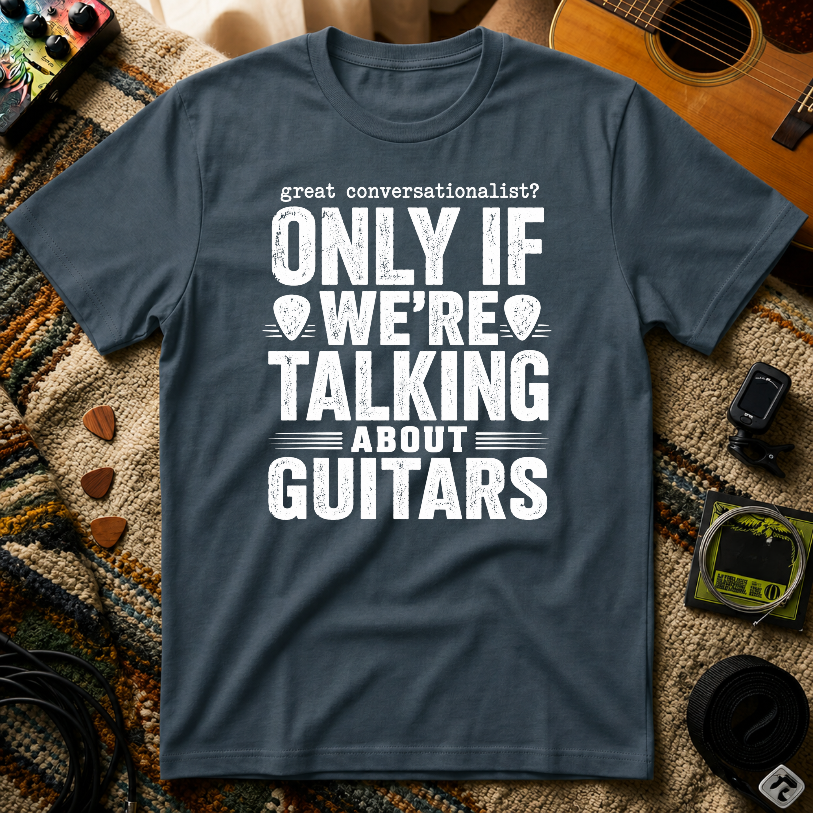 Great Conversationalist Only If We're Talking About Guitars T-Shirt
